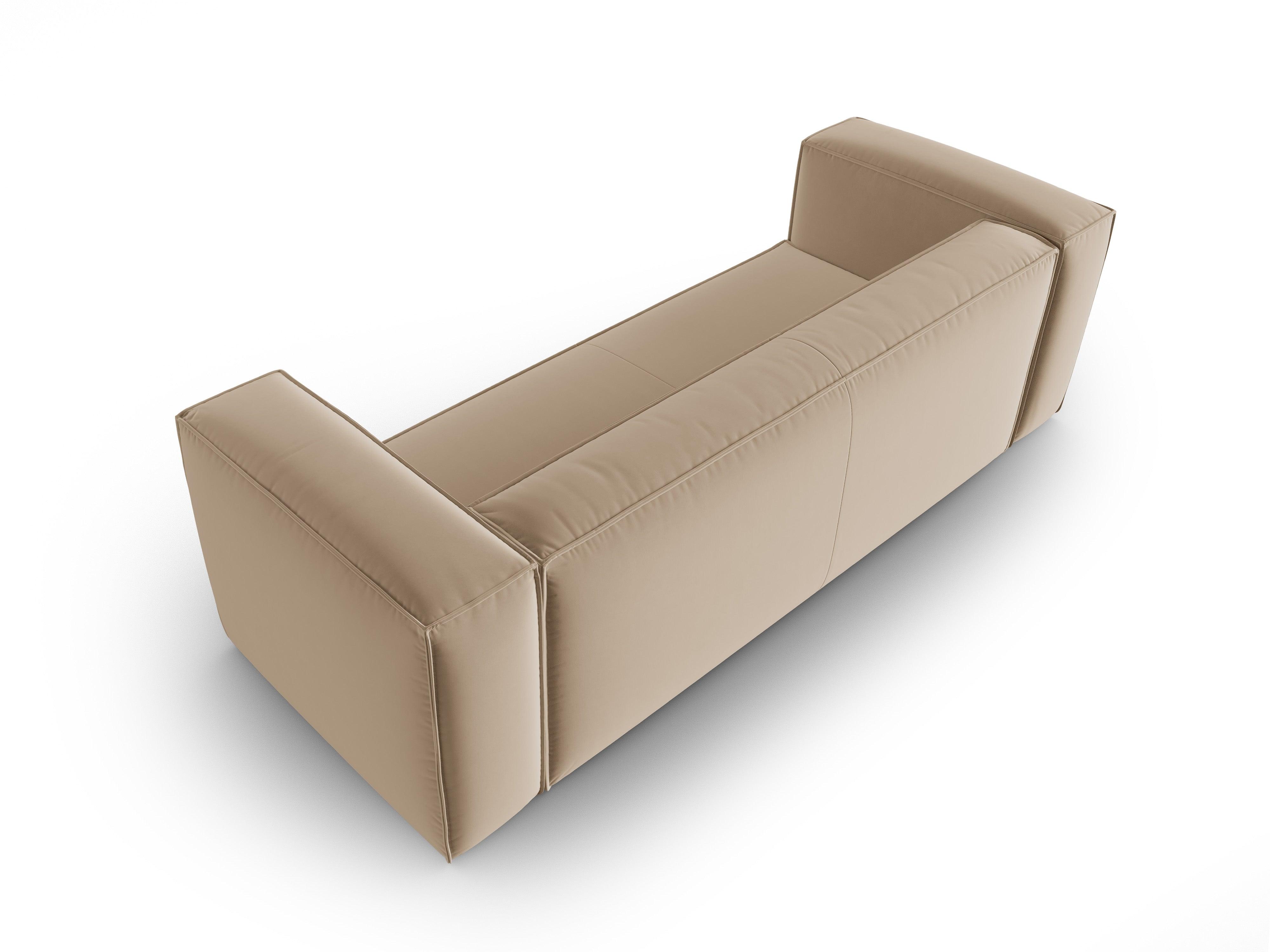 Sofa aksamitna 4-osobowa MACKAY piaskowy Cosmopolitan Design Eye on Design