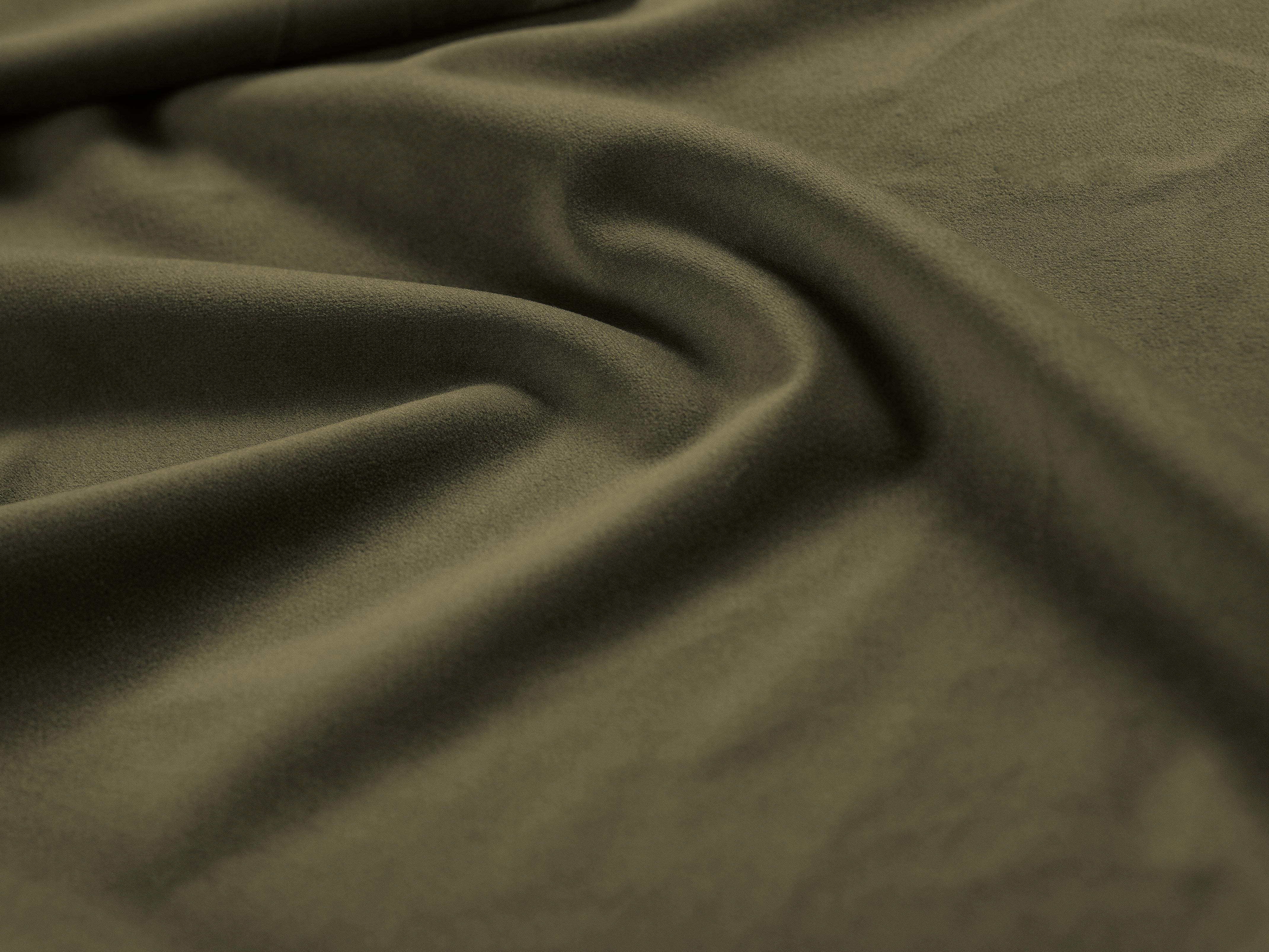 Sofa aksamitna 4-osobowa MADARA zielony z czarną podstawą Mazzini Sofas Eye on Design