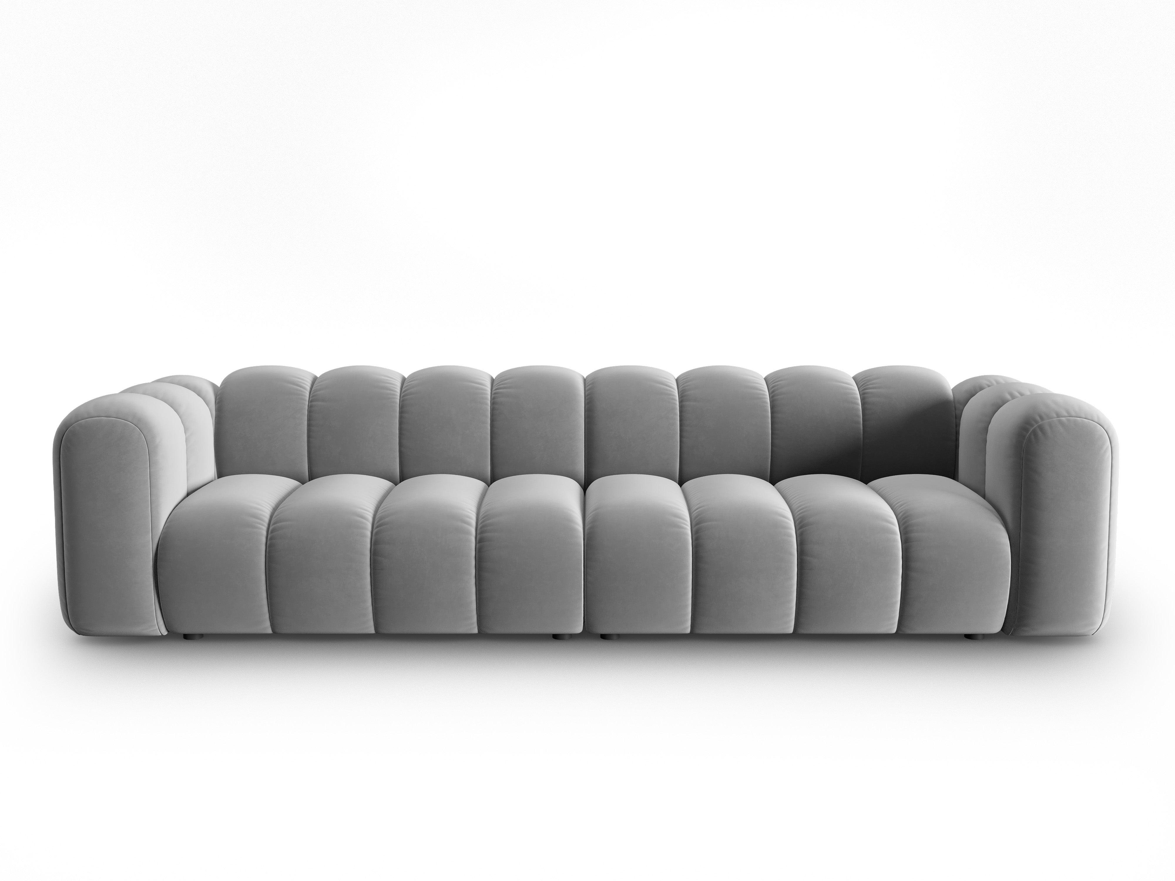Sofa aksamitna 4-osobowa SKYLER szary Interieurs 86 Eye on Design