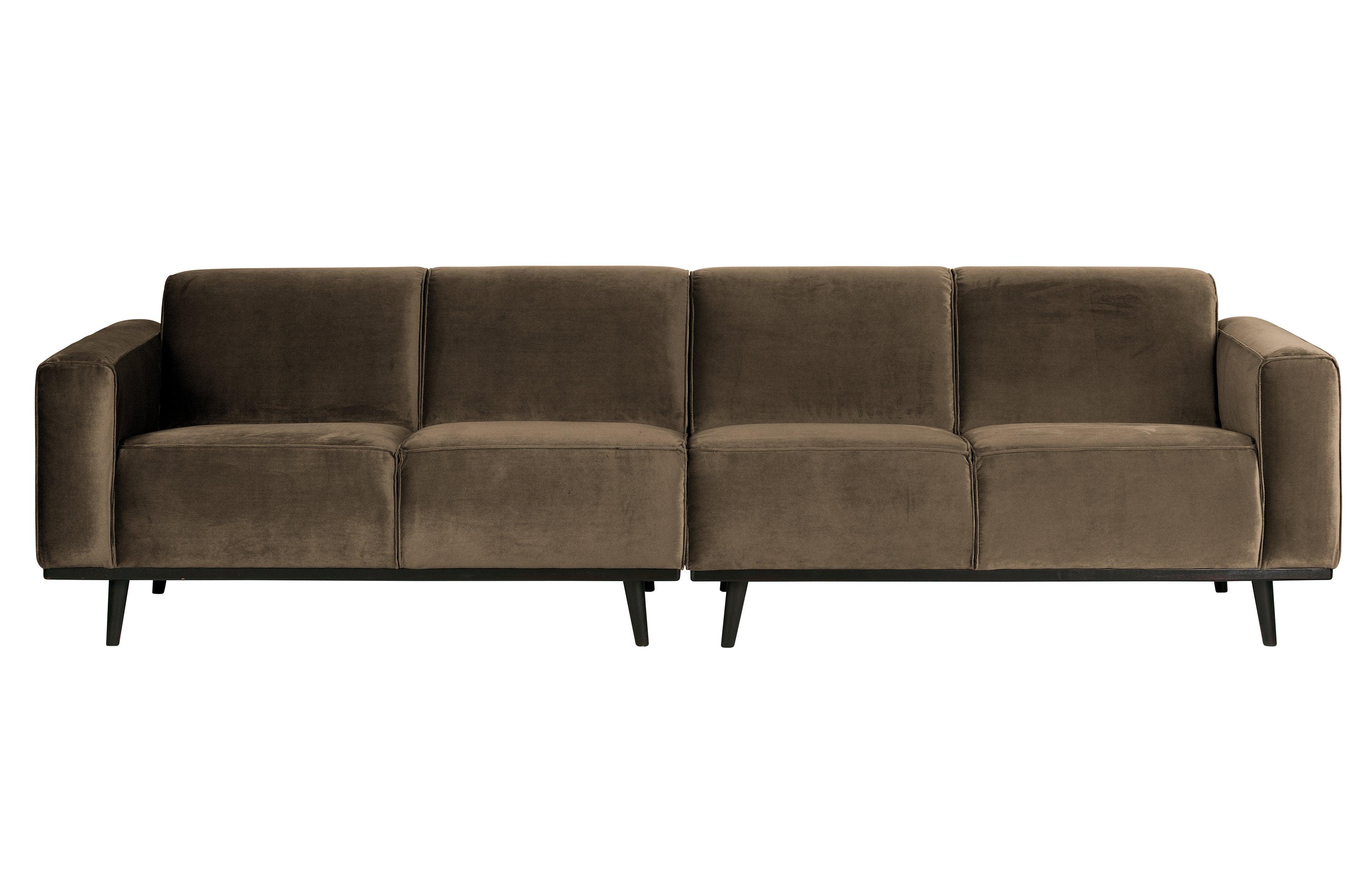 Sofa aksamitna 4-osobowa STATEMENT ciemnobrązowy Be Pure Eye on Design