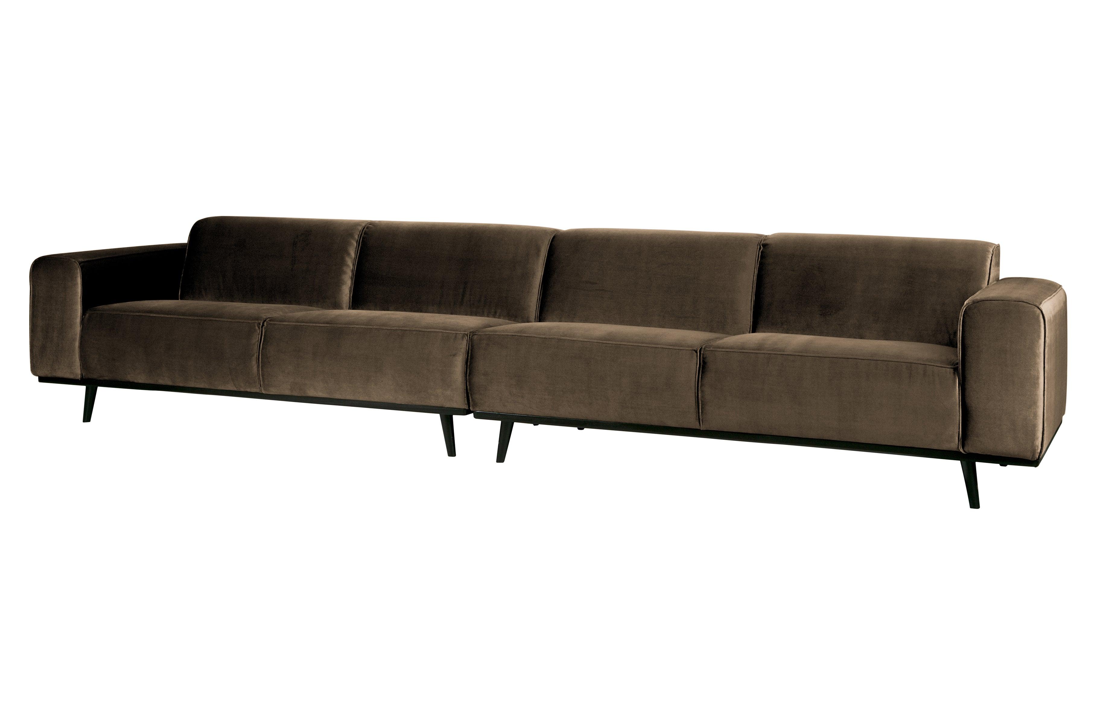 Sofa aksamitna 4-osobowa STATEMENT ciemnobrązowy Be Pure Eye on Design