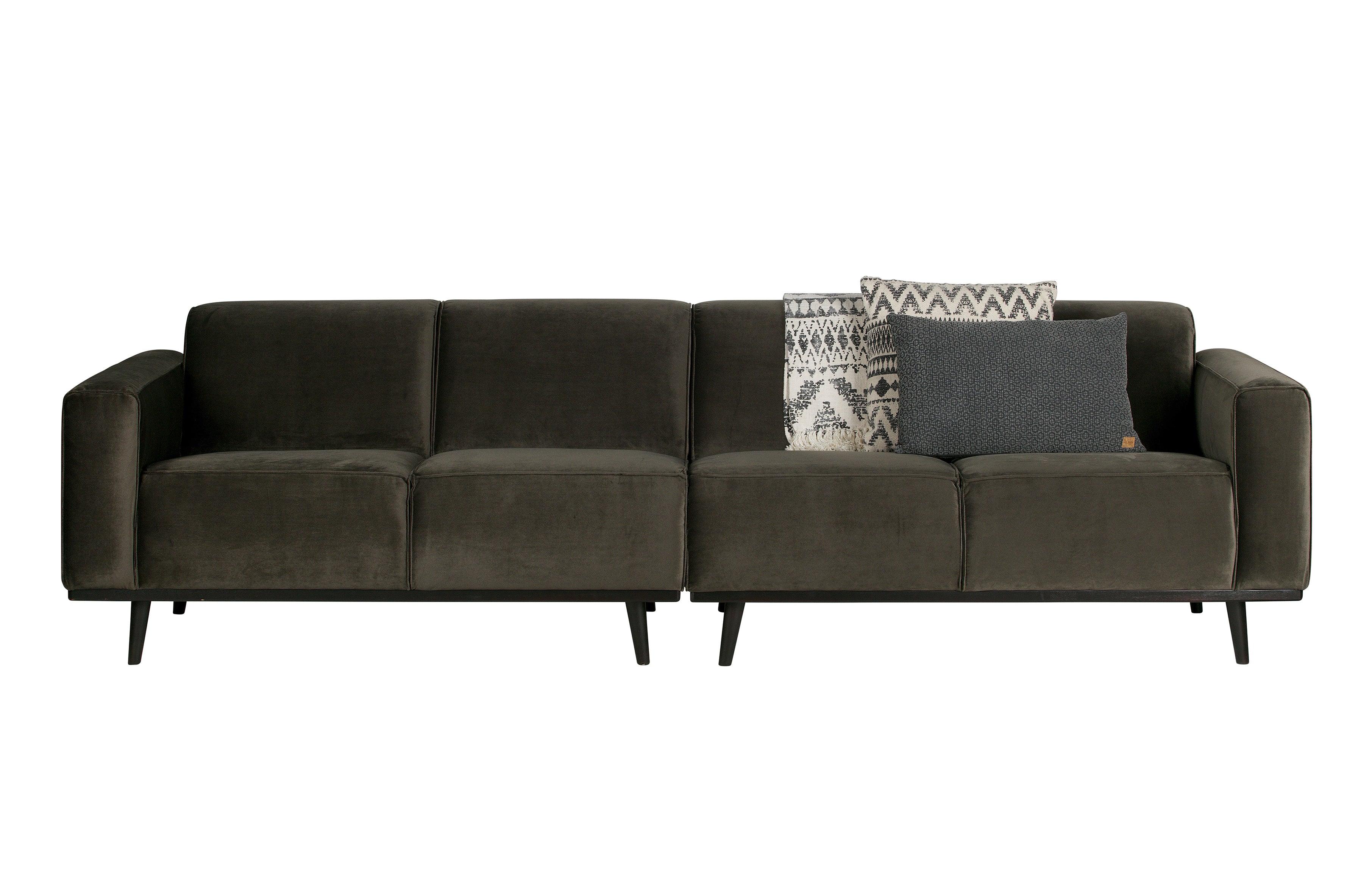 Sofa aksamitna 4-osobowa STATEMENT ciemnozielony Be Pure Eye on Design