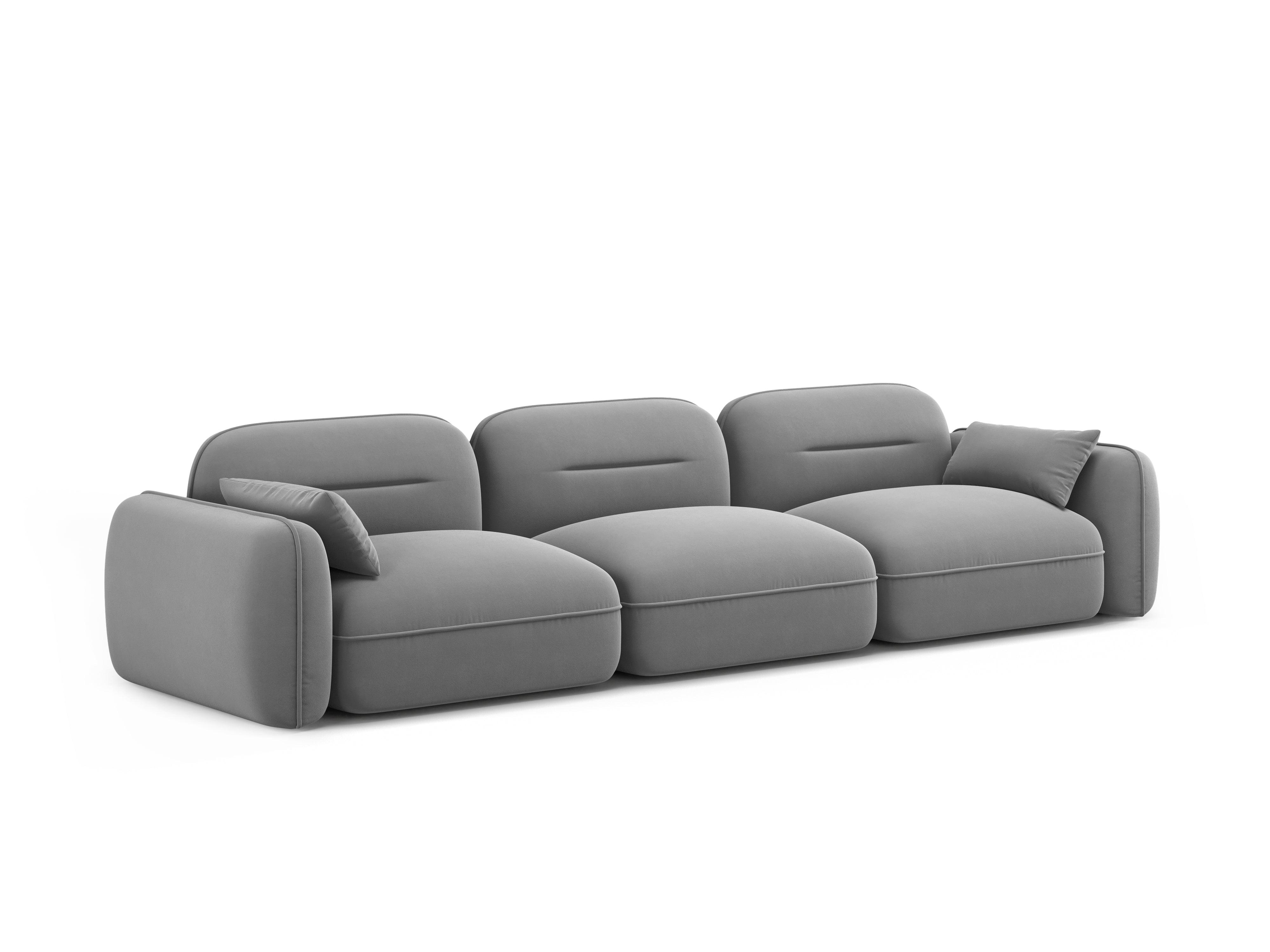 Sofa modułowa aksamitna 4-osobowa SYDNEY jasnoszary Cosmopolitan Design Eye on Design
