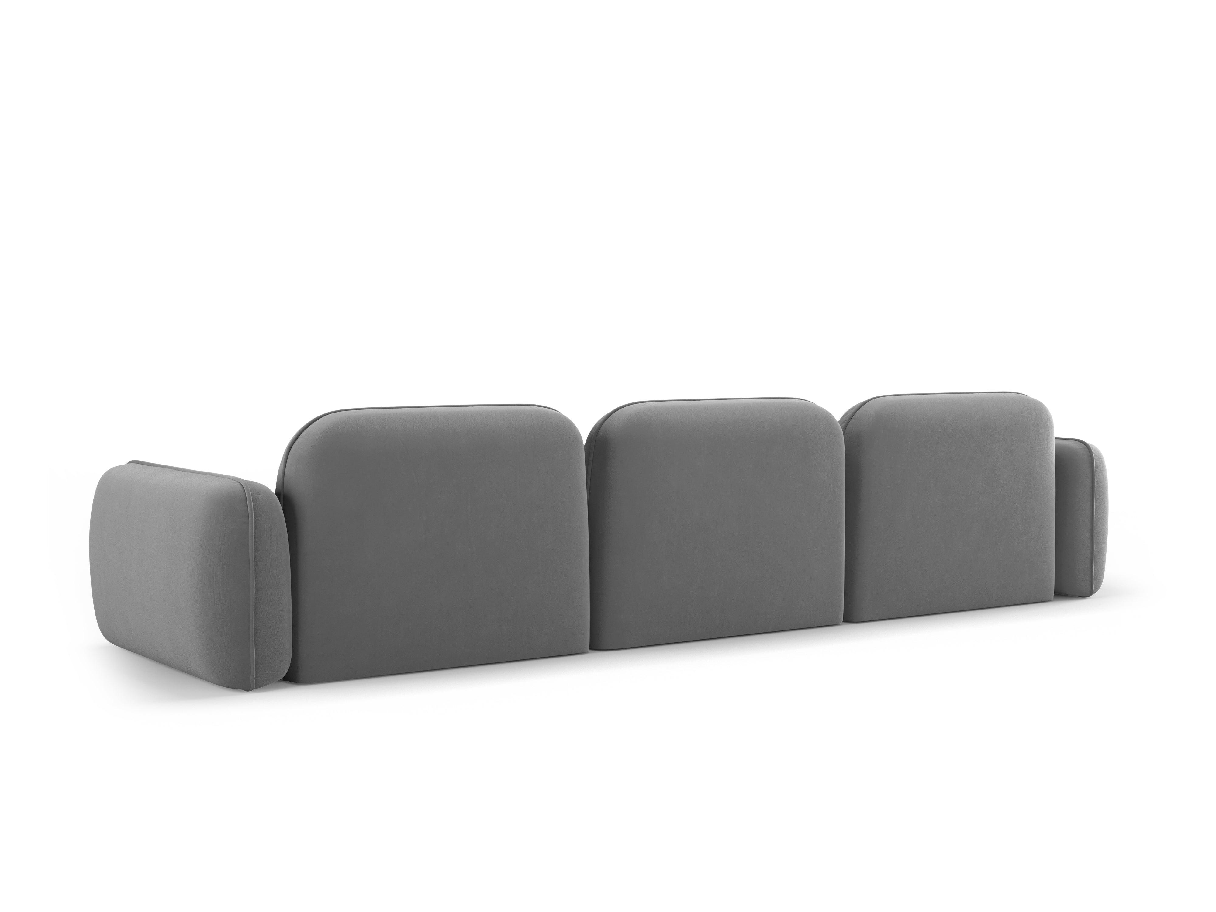 Sofa modułowa aksamitna 4-osobowa SYDNEY jasnoszary Cosmopolitan Design Eye on Design