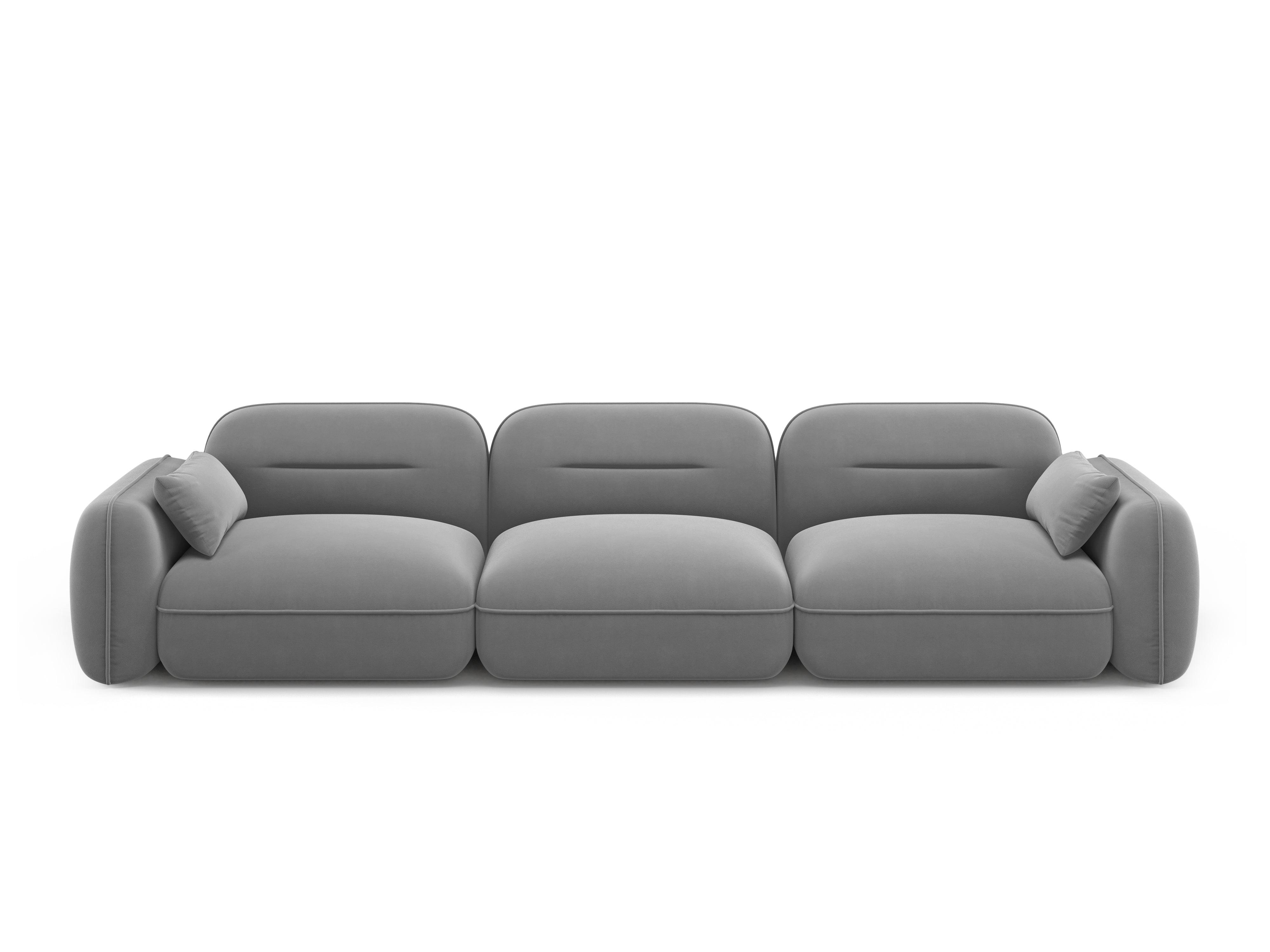 Sofa modułowa aksamitna 4-osobowa SYDNEY jasnoszary Cosmopolitan Design Eye on Design