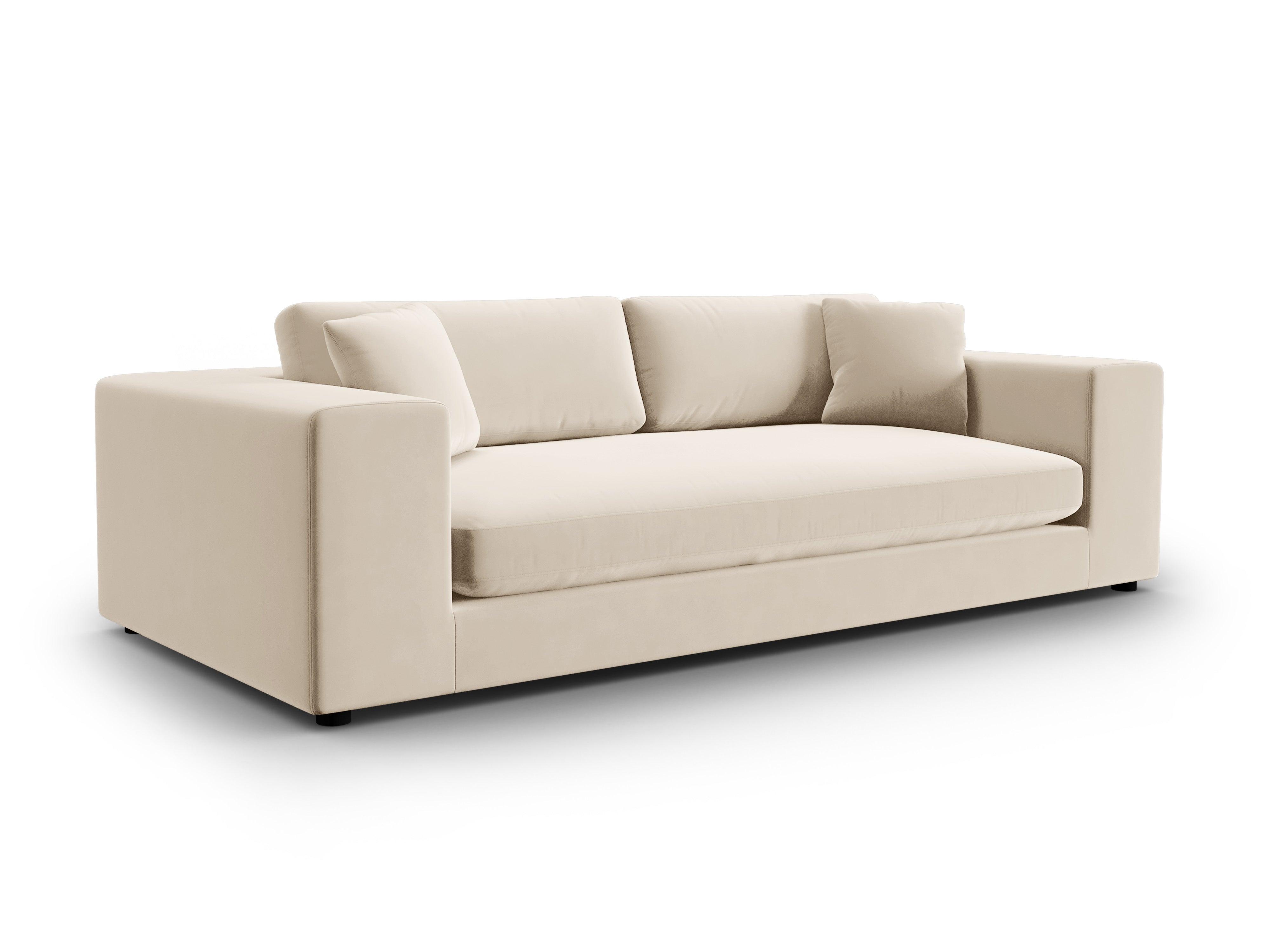 Sofa aksamitna 4-osobowa TENDANCE beżowy CXL by Christian Lacroix Eye on Design