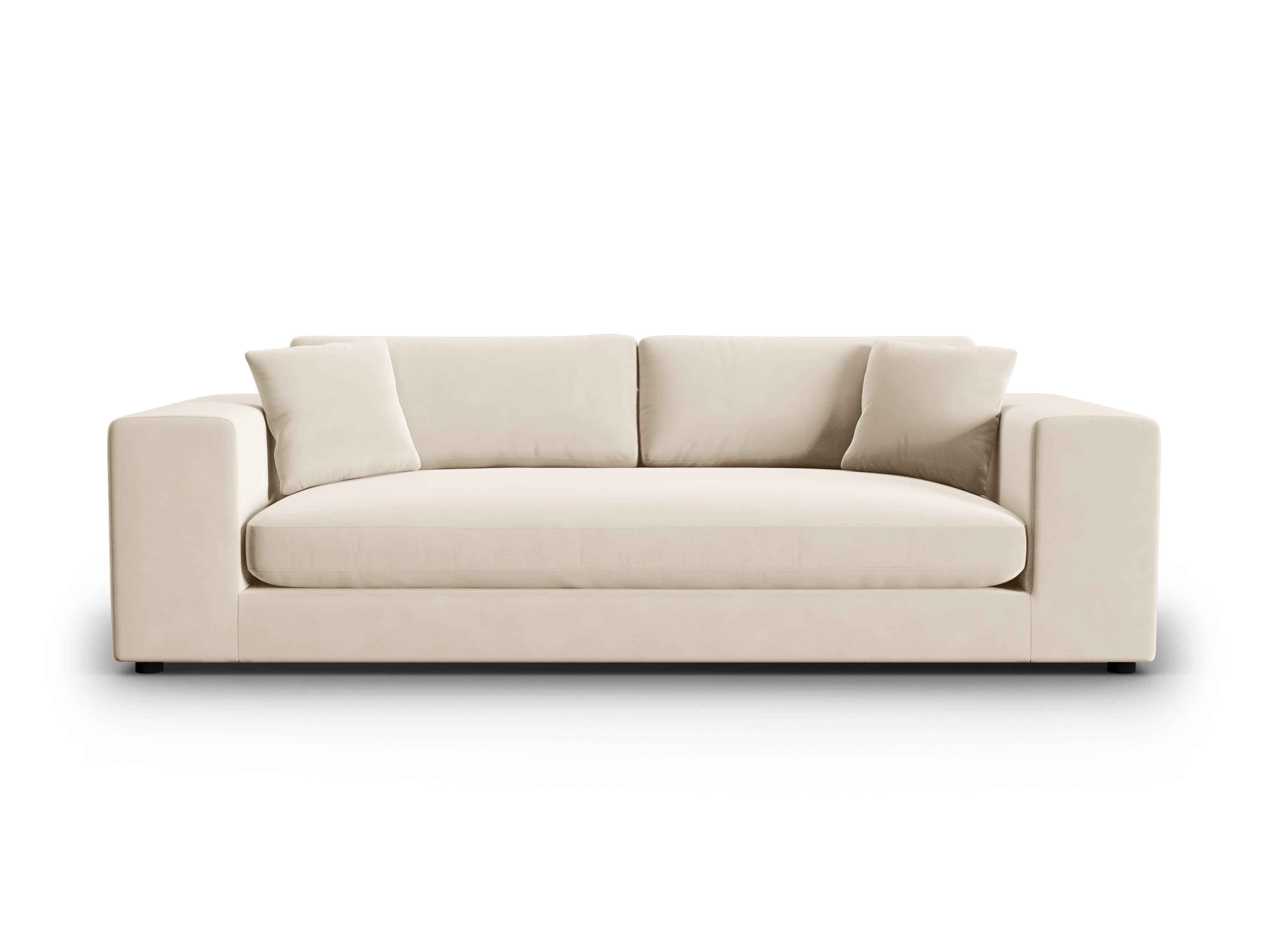 Sofa aksamitna 4-osobowa TENDANCE beżowy CXL by Christian Lacroix Eye on Design