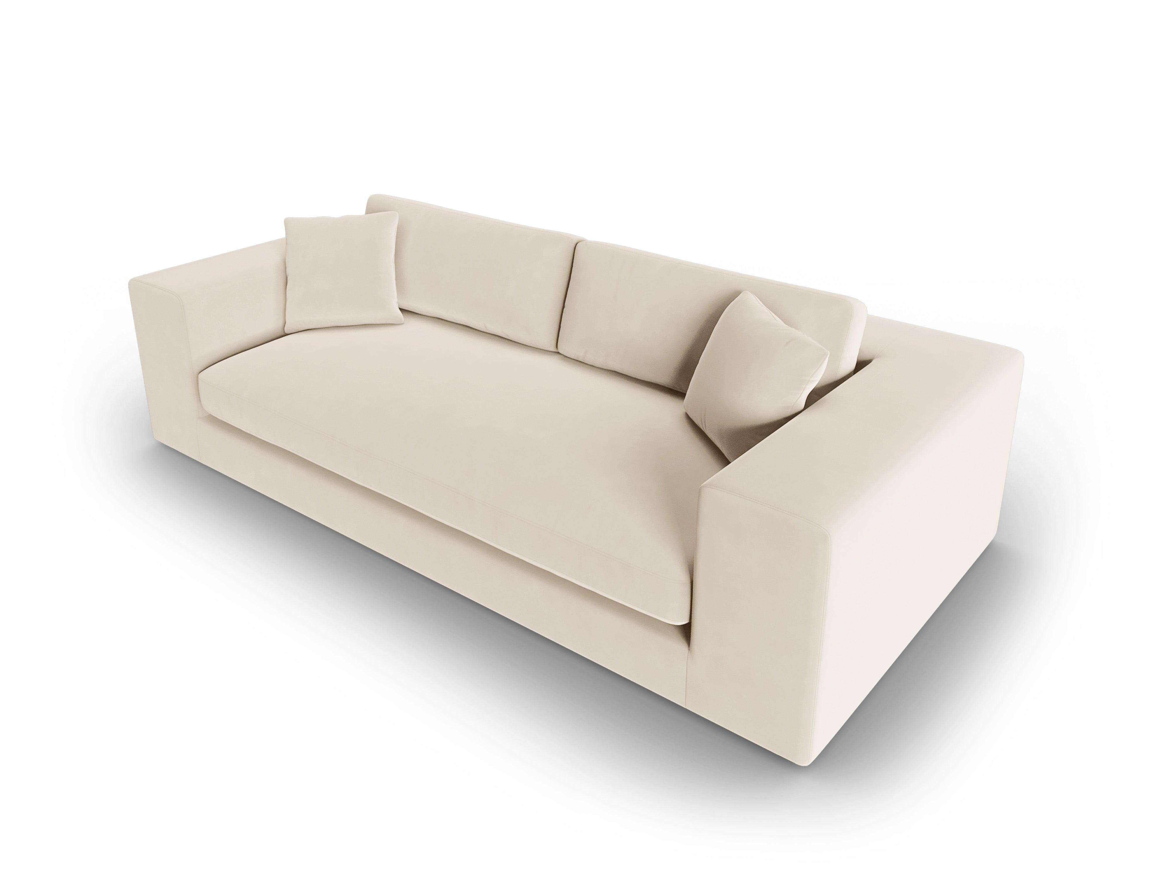 Sofa aksamitna 4-osobowa TENDANCE beżowy CXL by Christian Lacroix Eye on Design