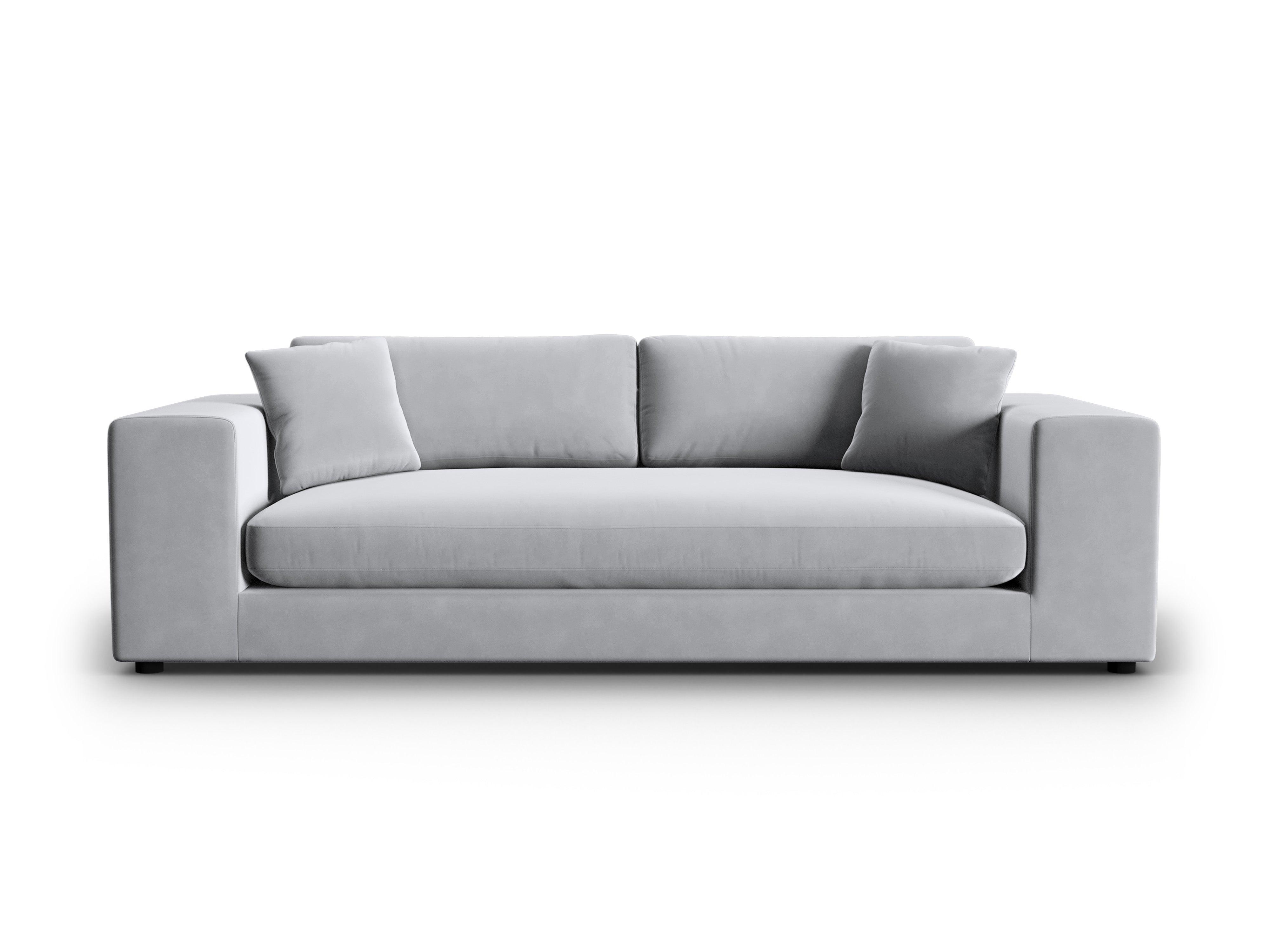 Sofa aksamitna 4-osobowa TENDANCE jasnoszary CXL by Christian Lacroix Eye on Design
