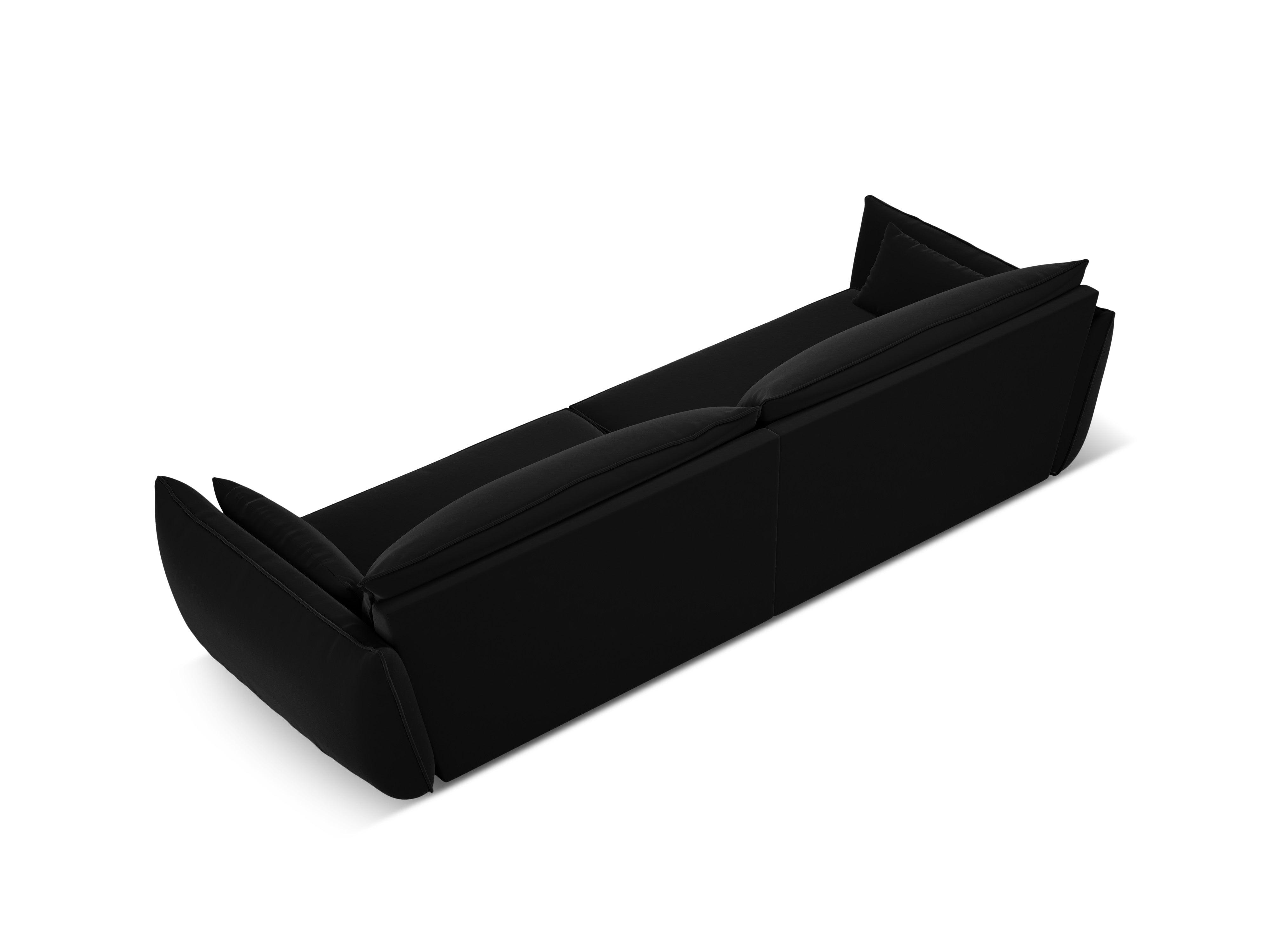 Sofa aksamitna 4-osobowa VANDA czarny Mazzini Sofas Eye on Design