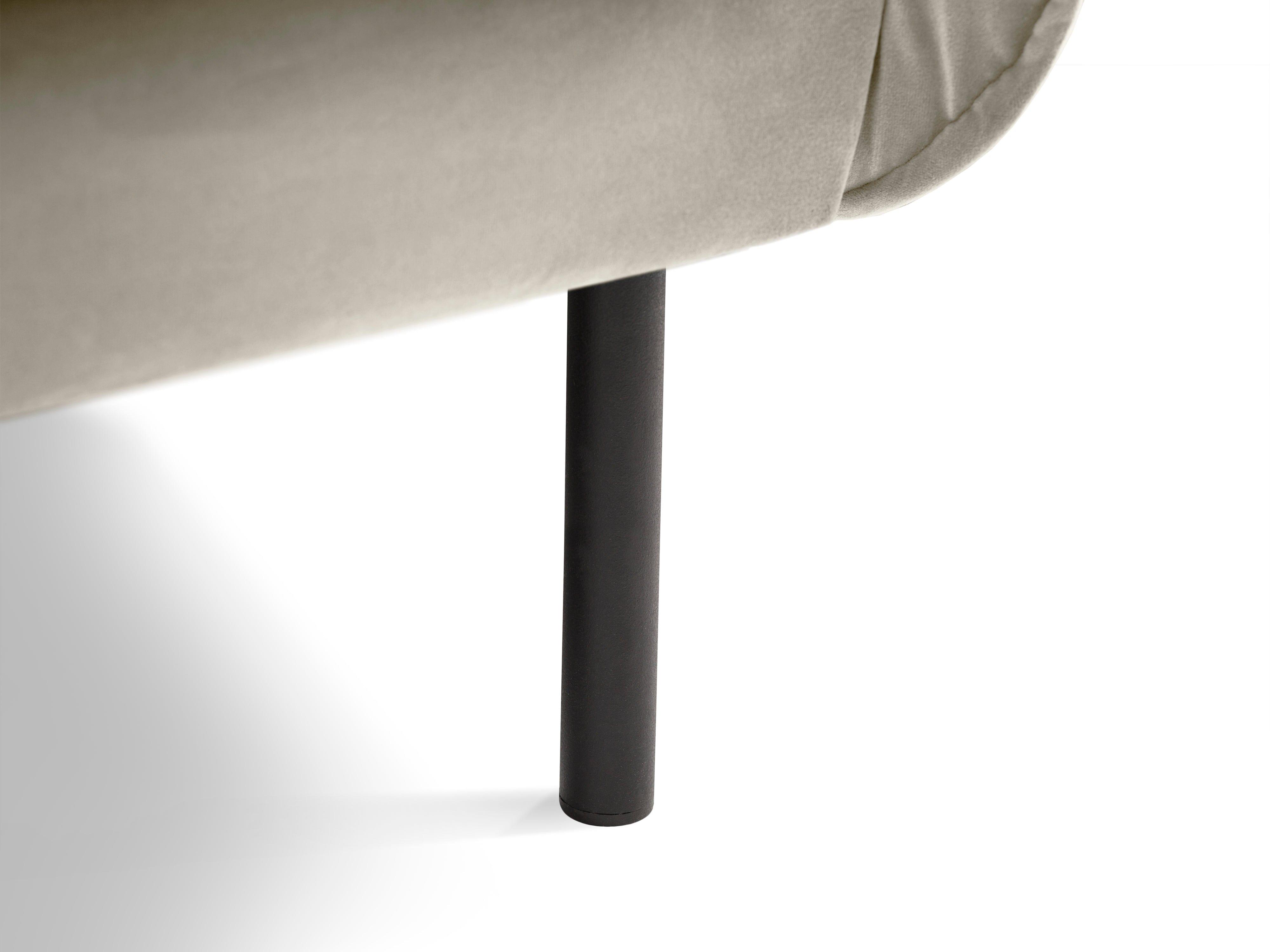 Sofa aksamitna 4-osobowa VIENNA beżowy z czarną podstawą Cosmopolitan Design Eye on Design