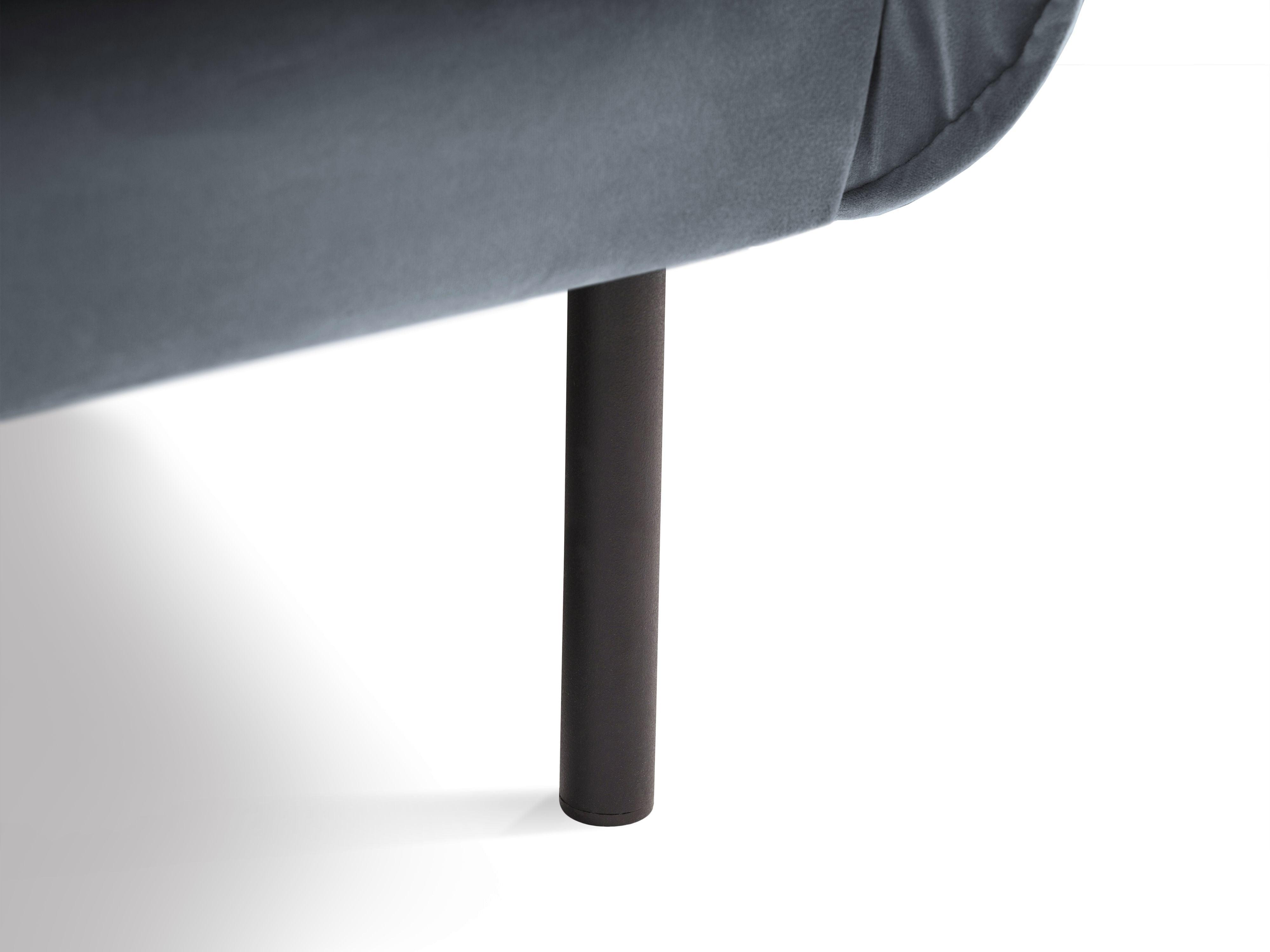 Sofa aksamitna 4-osobowa VIENNA szary z czarną podstawą Cosmopolitan Design Eye on Design