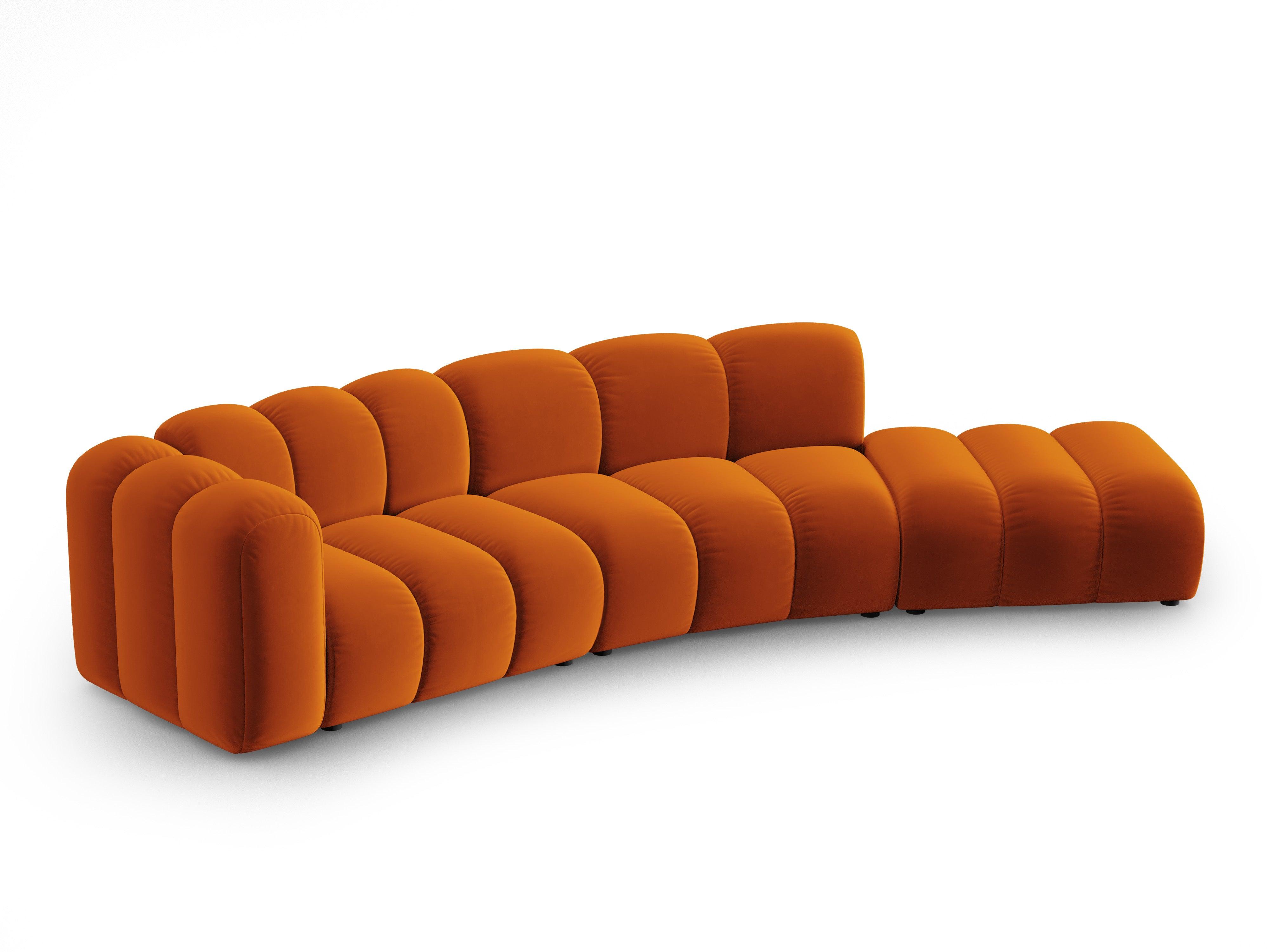 Sofa aksamitna 5-osobowa prawostronna SKYLER ceglany Interieurs 86 Eye on Design