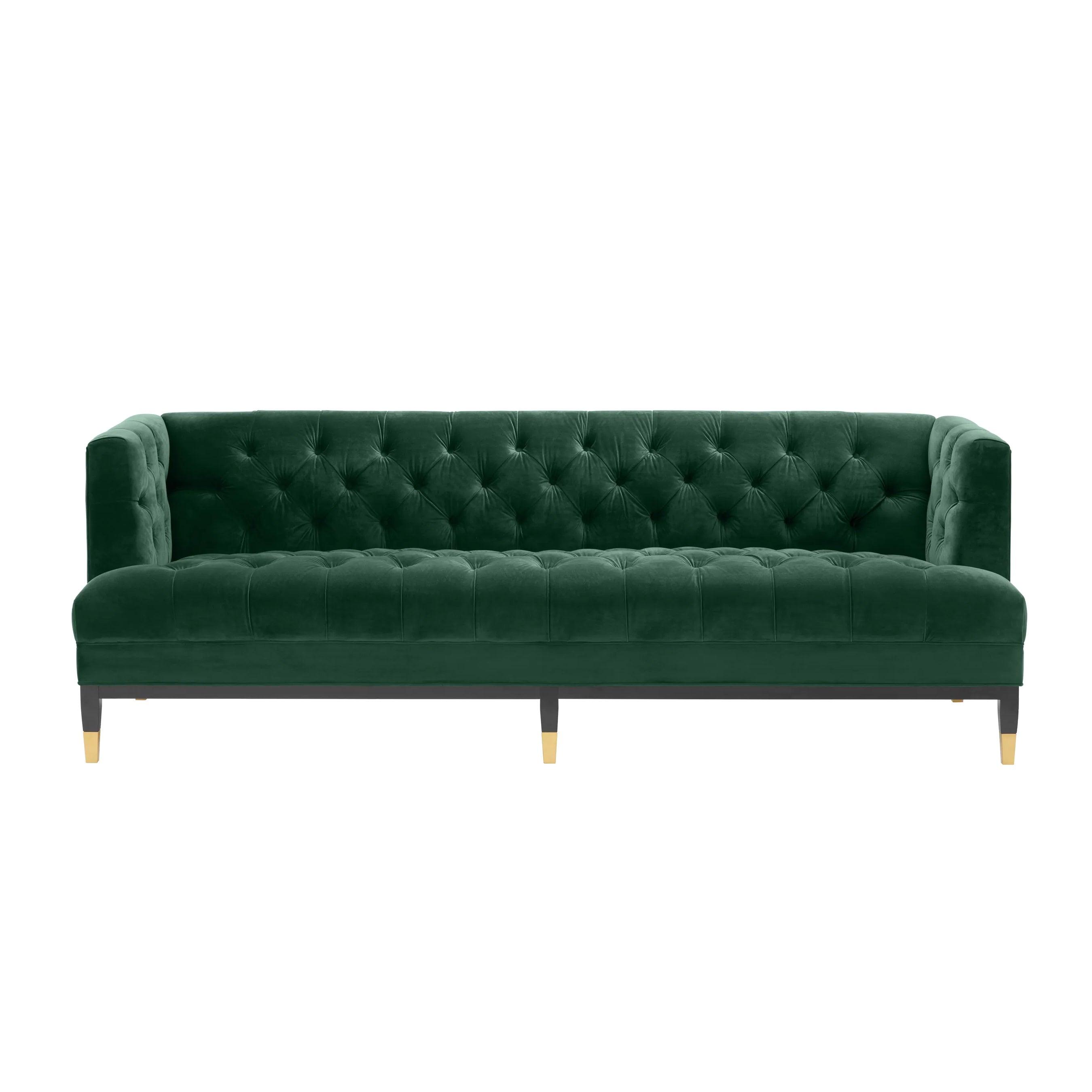 Sofa aksamitna CASTELLE ciemnozielony Eichholtz Eye on Design