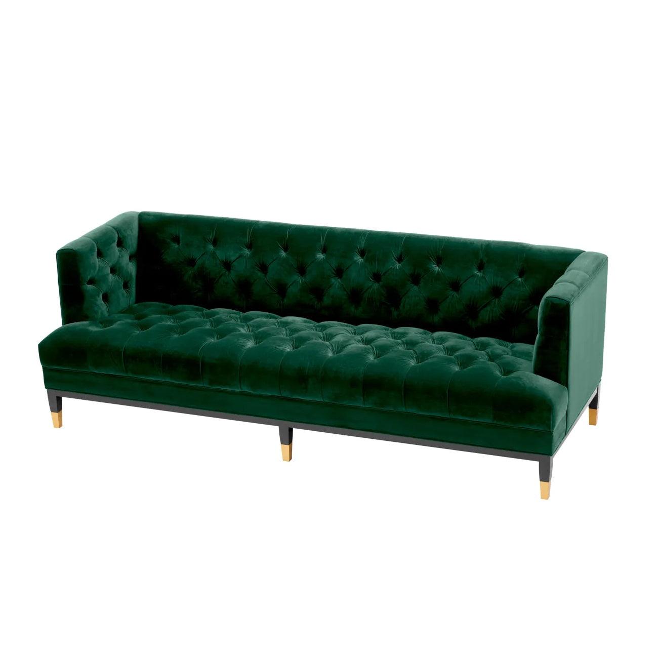 Sofa aksamitna CASTELLE ciemnozielony Eichholtz Eye on Design
