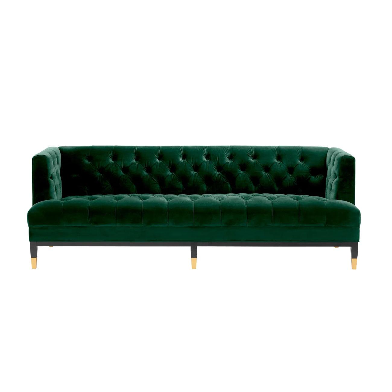 Sofa aksamitna CASTELLE ciemnozielony Eichholtz Eye on Design