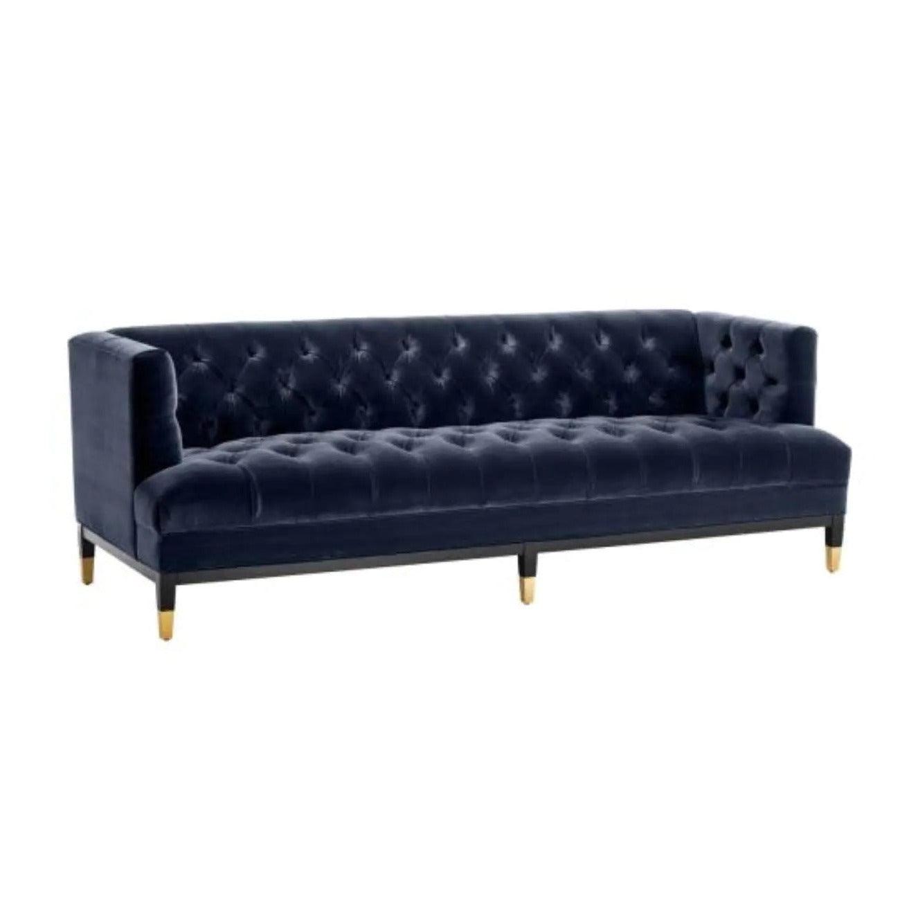 Sofa aksamitna CASTELLE granatowy Eichholtz Eye on Design