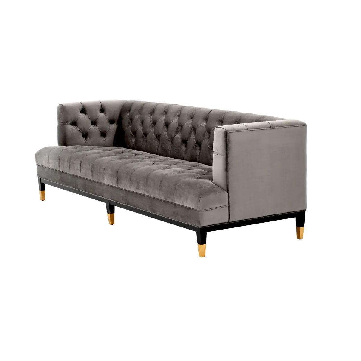 Sofa aksamitna CASTELLE szary Eichholtz Eye on Design
