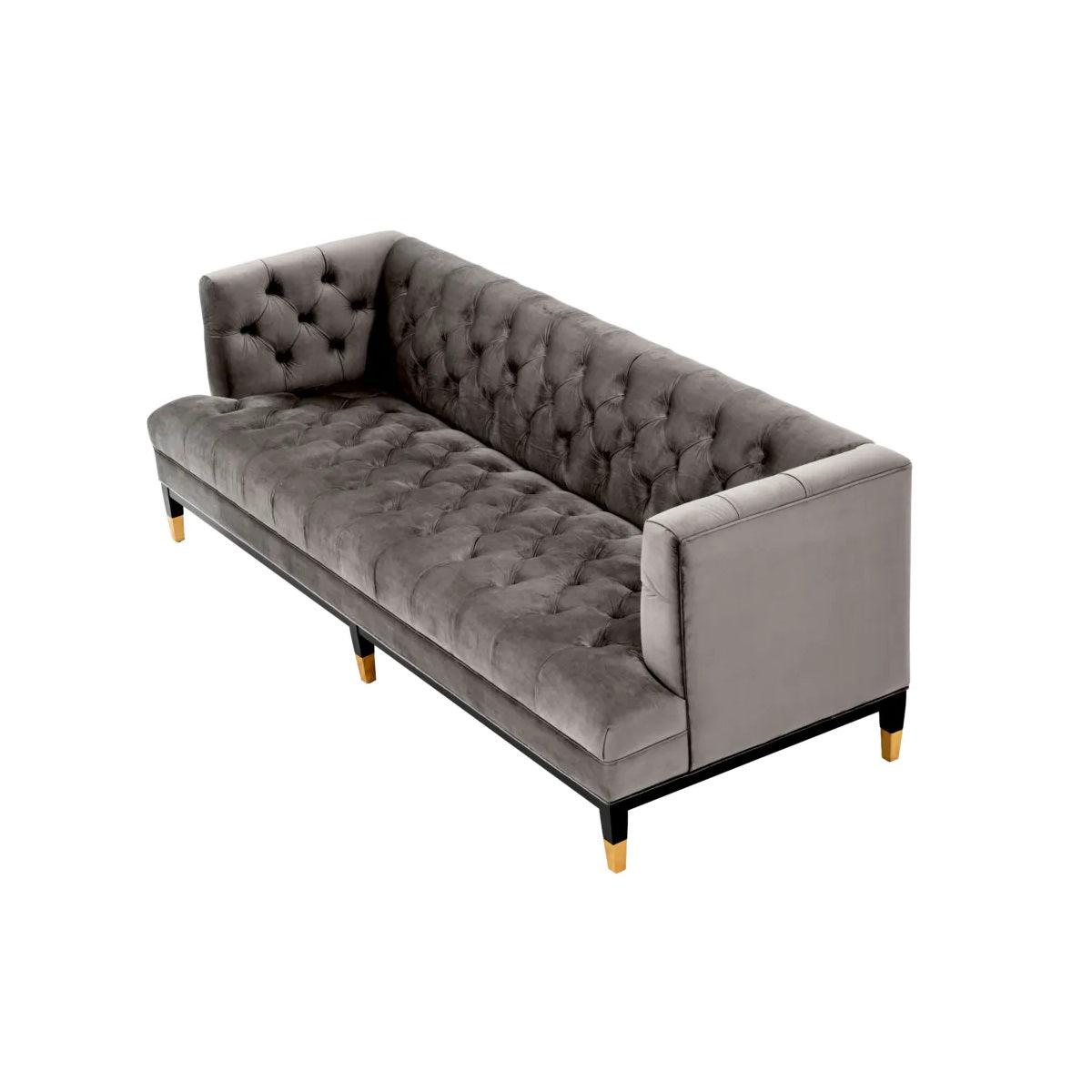 Sofa aksamitna CASTELLE szary Eichholtz Eye on Design