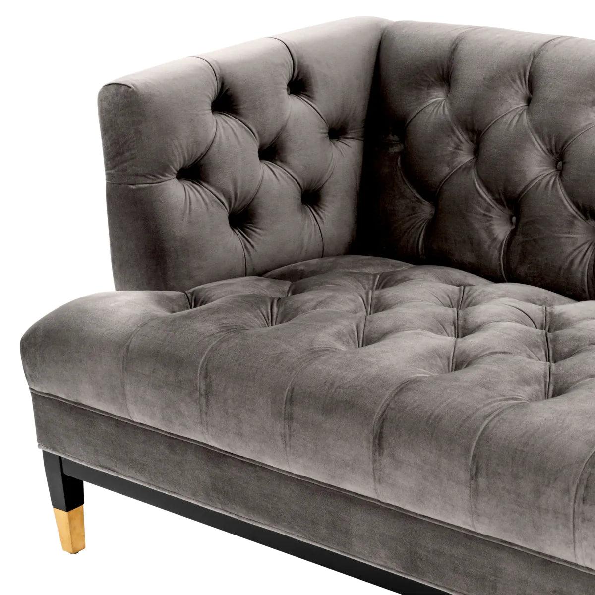 Sofa aksamitna CASTELLE szary Eichholtz Eye on Design