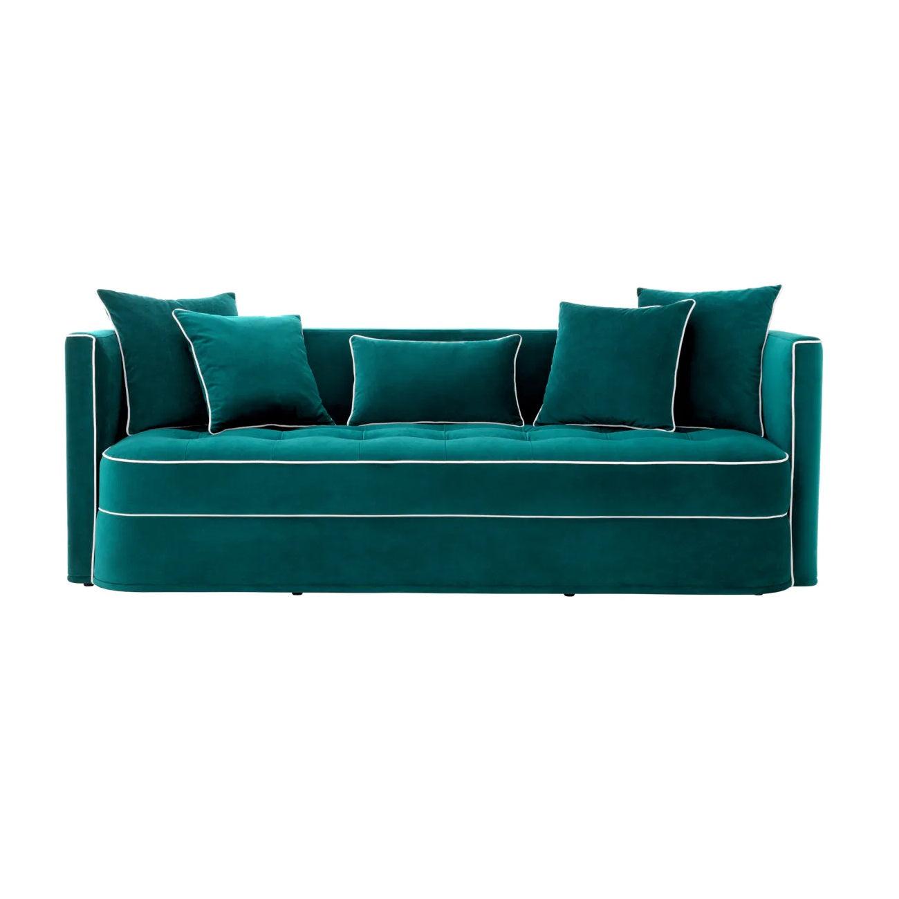 Sofa aksamitna DORCHESTER morski Eichholtz Eye on Design