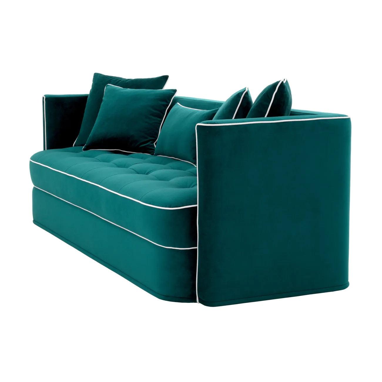 Sofa aksamitna DORCHESTER morski Eichholtz Eye on Design