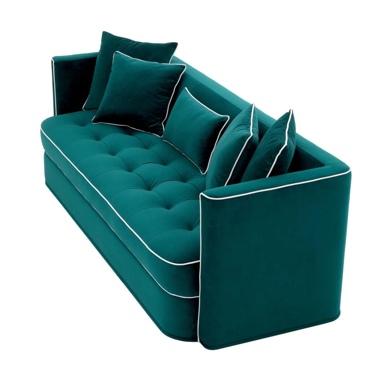 Sofa aksamitna DORCHESTER morski Eichholtz Eye on Design
