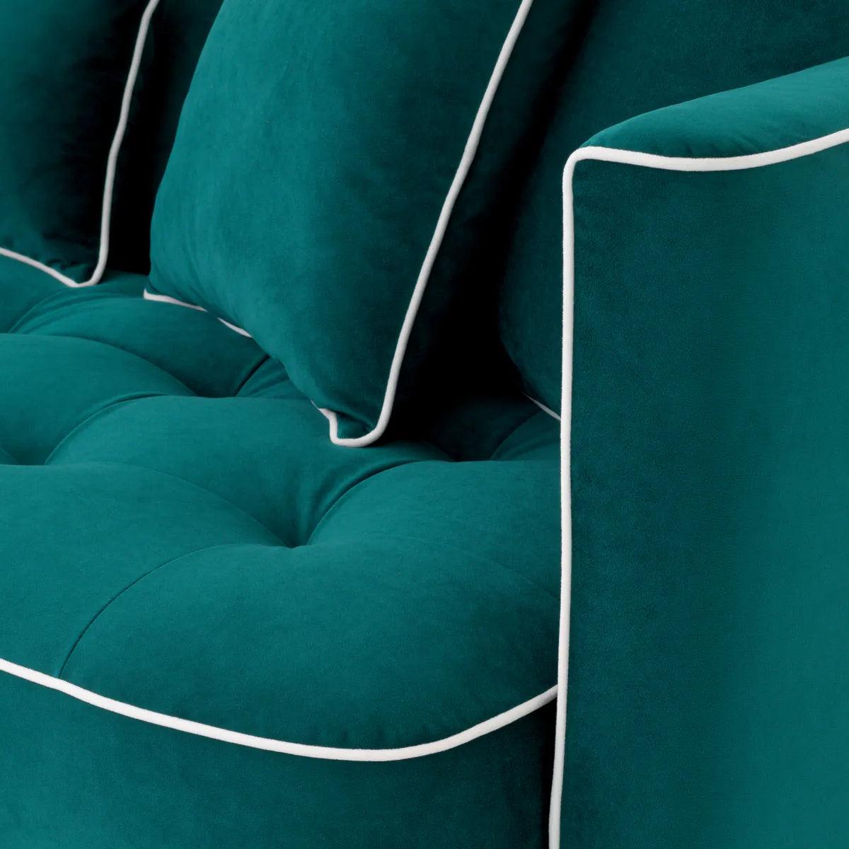 Sofa aksamitna DORCHESTER morski Eichholtz Eye on Design