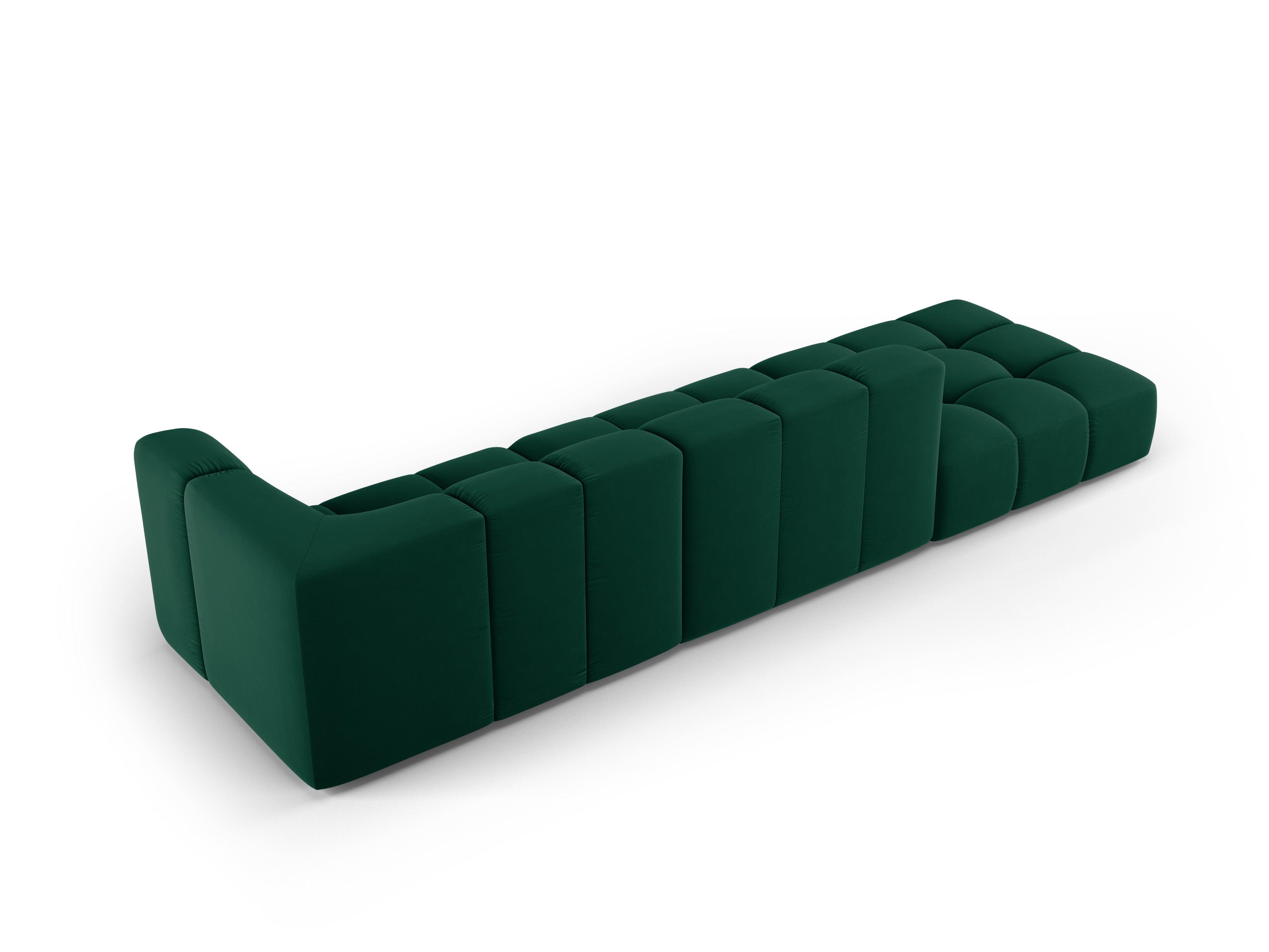 Sofa aksamitna lewostronna FRANCESCA butelkowa zieleń Milo Casa Eye on Design