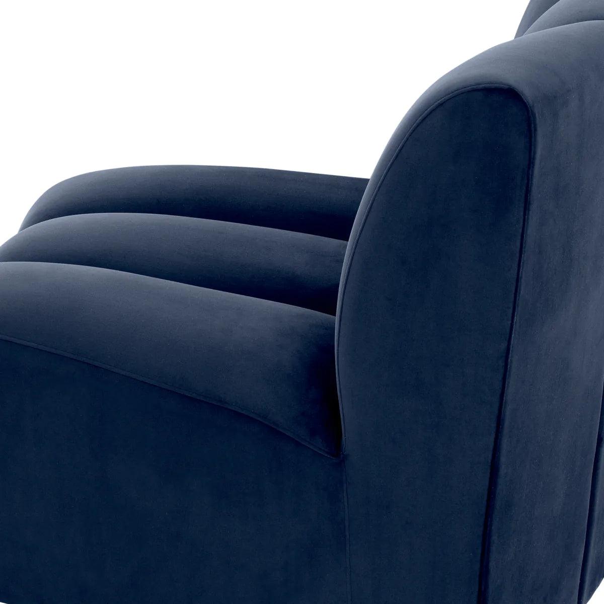 Sofa aksamitna modułowa LANDO - element środkowy granatowy Eichholtz Eye on Design