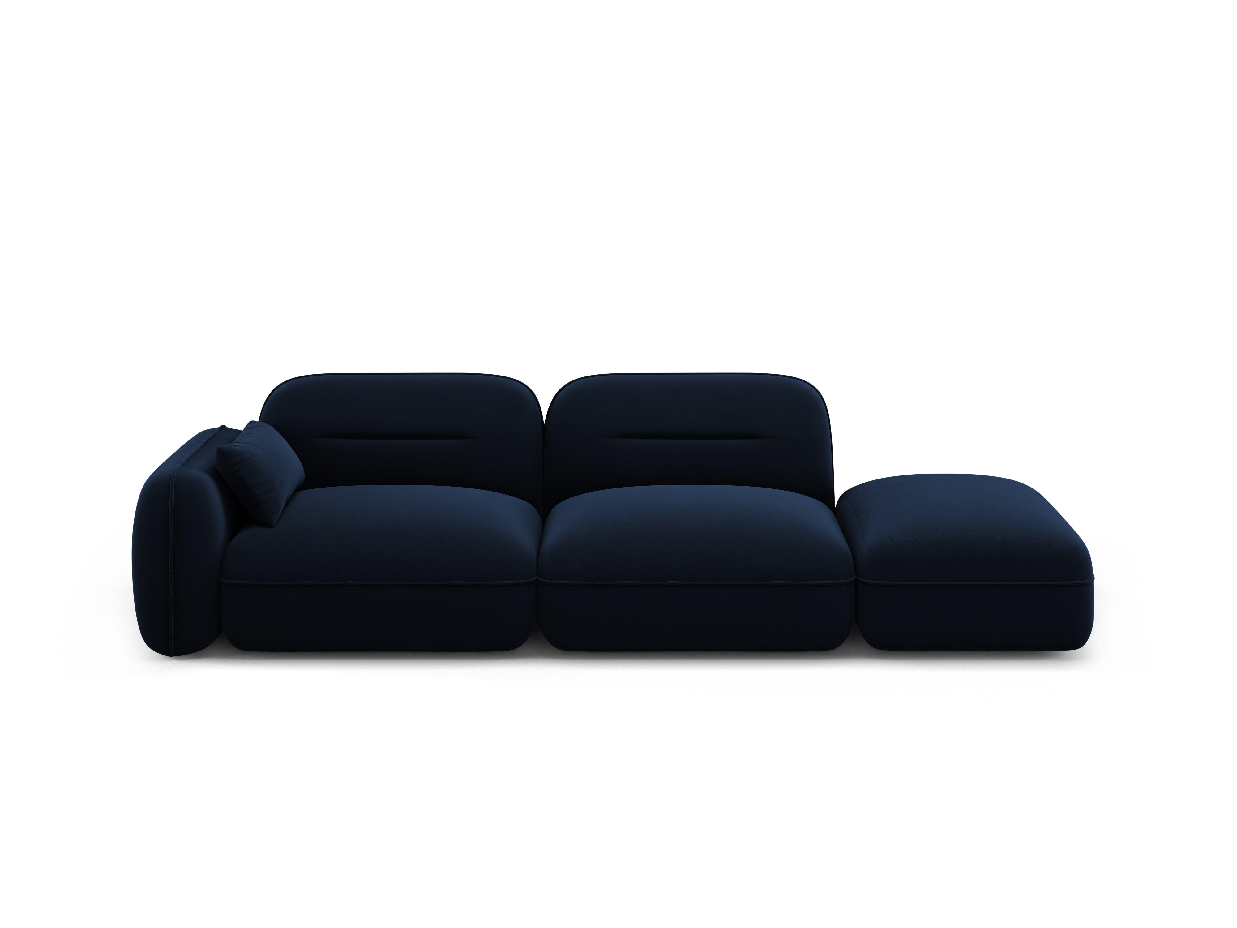 Sofa modułowa aksamitna prawostronna 3-osobowa SYDNEY granat królewski Cosmopolitan Design Eye on Design