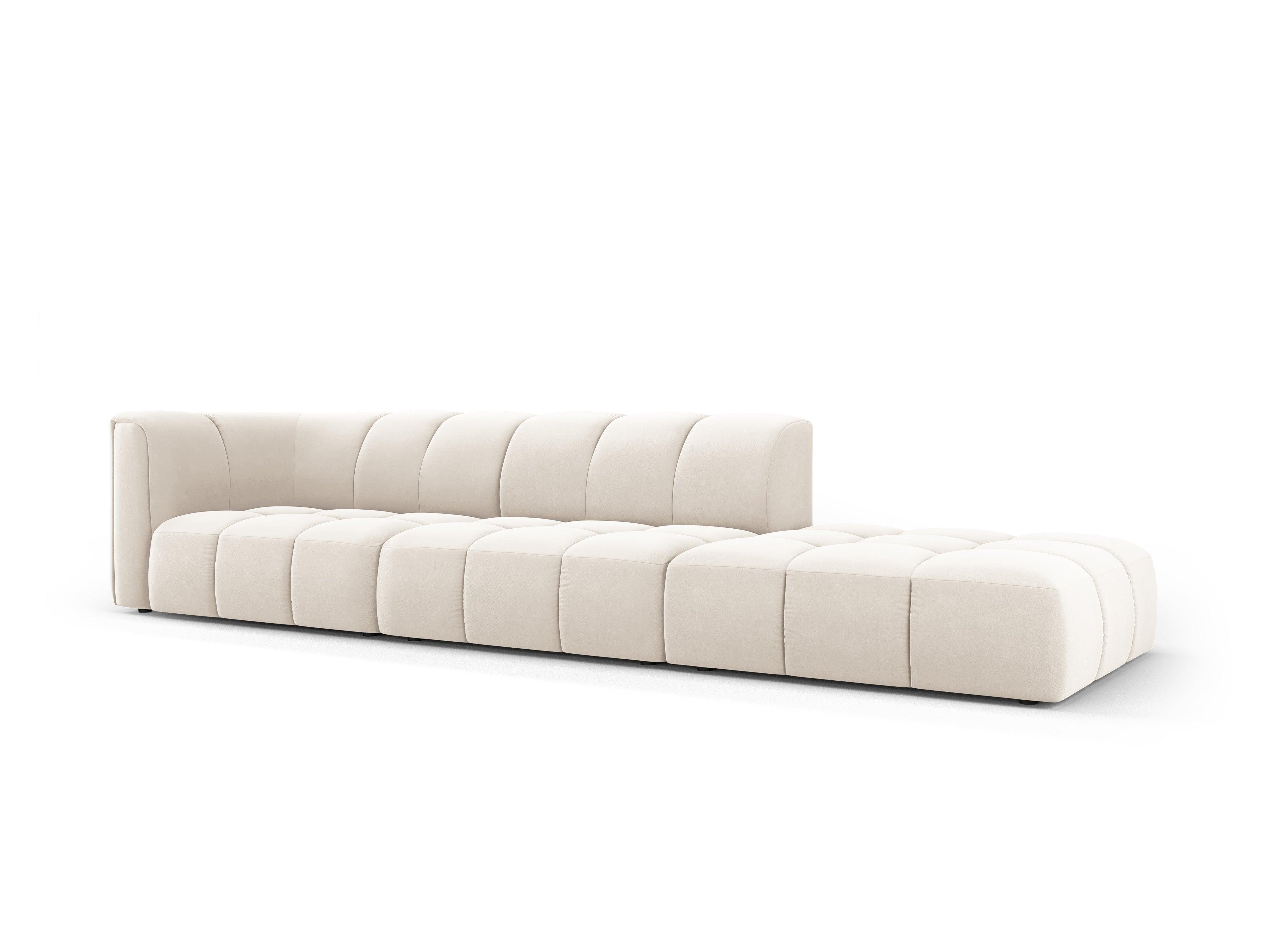 Sofa aksamitna prawostronna FRANCESCA jasnobeżowy Milo Casa Eye on Design