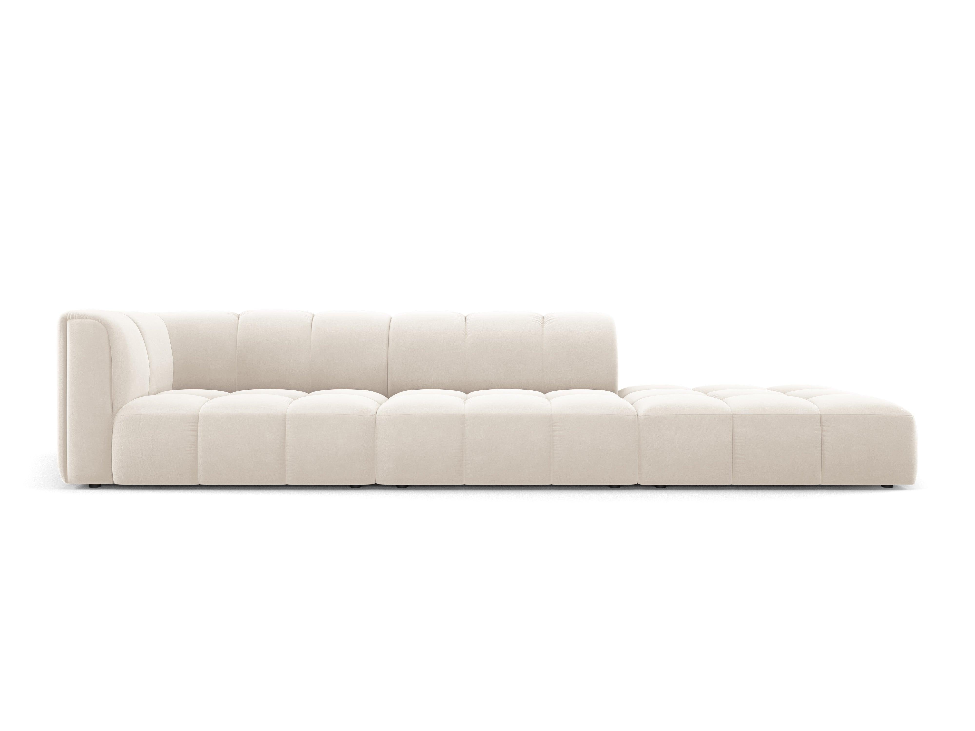 Sofa aksamitna prawostronna FRANCESCA jasnobeżowy Milo Casa Eye on Design