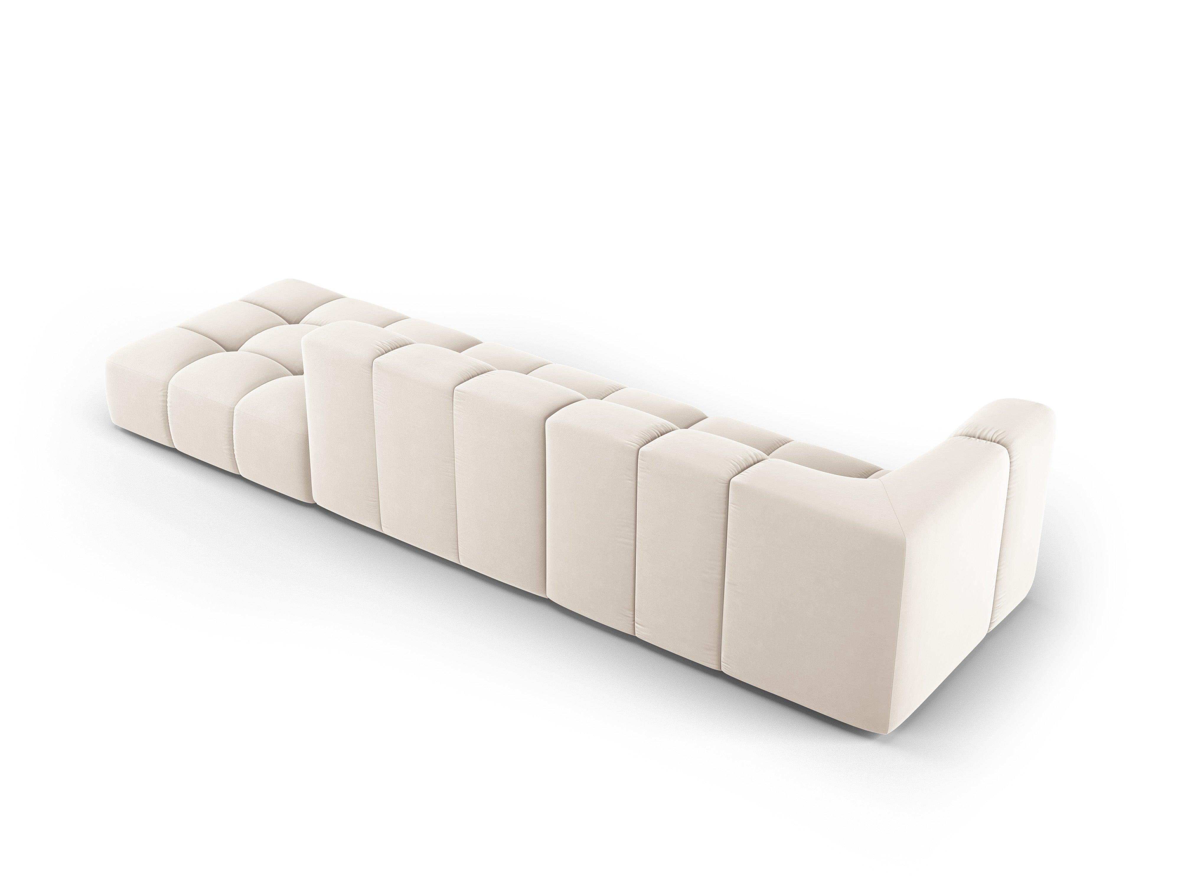 Sofa aksamitna prawostronna FRANCESCA jasnobeżowy Milo Casa Eye on Design