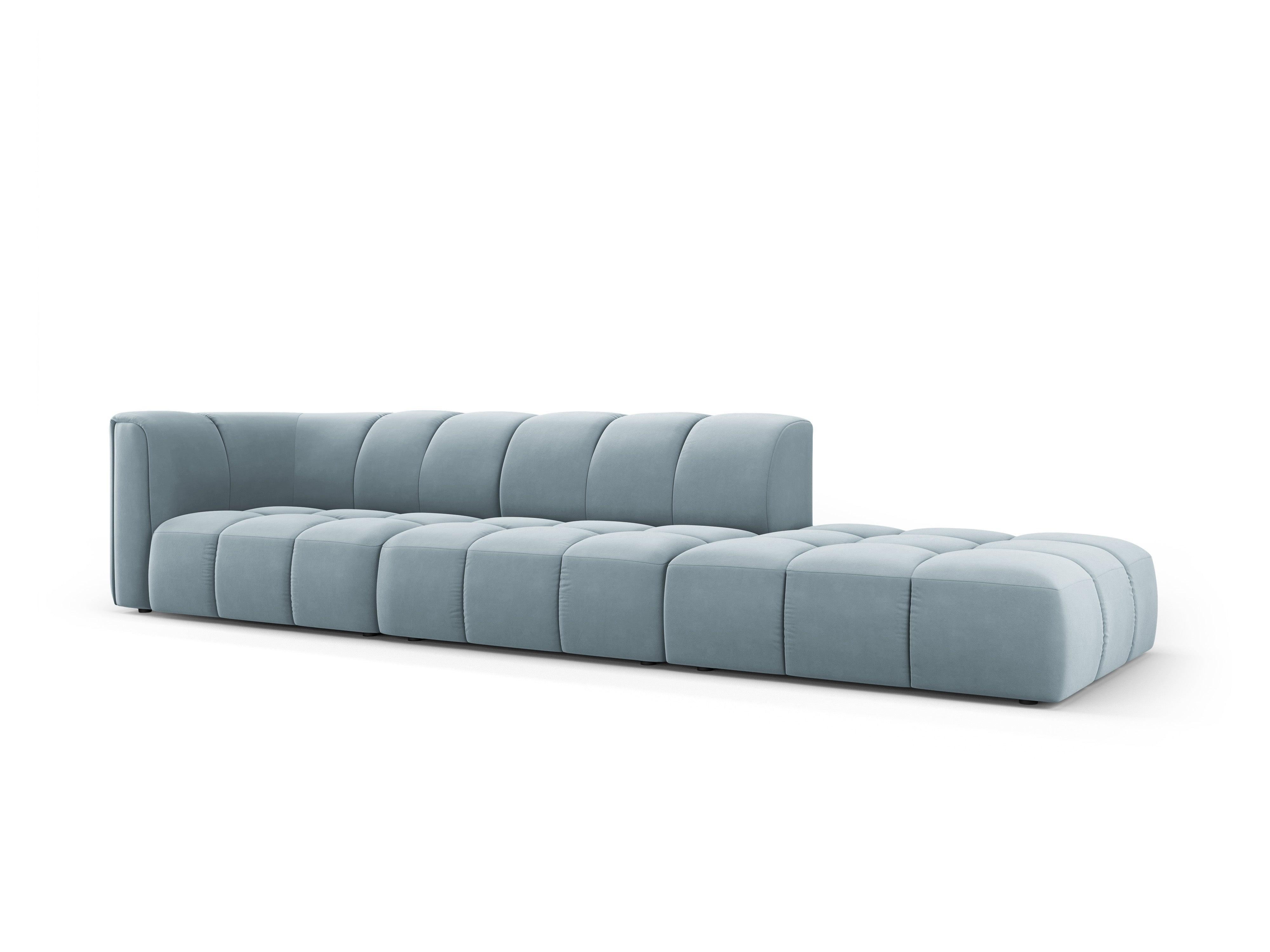 Sofa aksamitna prawostronna FRANCESCA jasnoniebieski Milo Casa Eye on Design