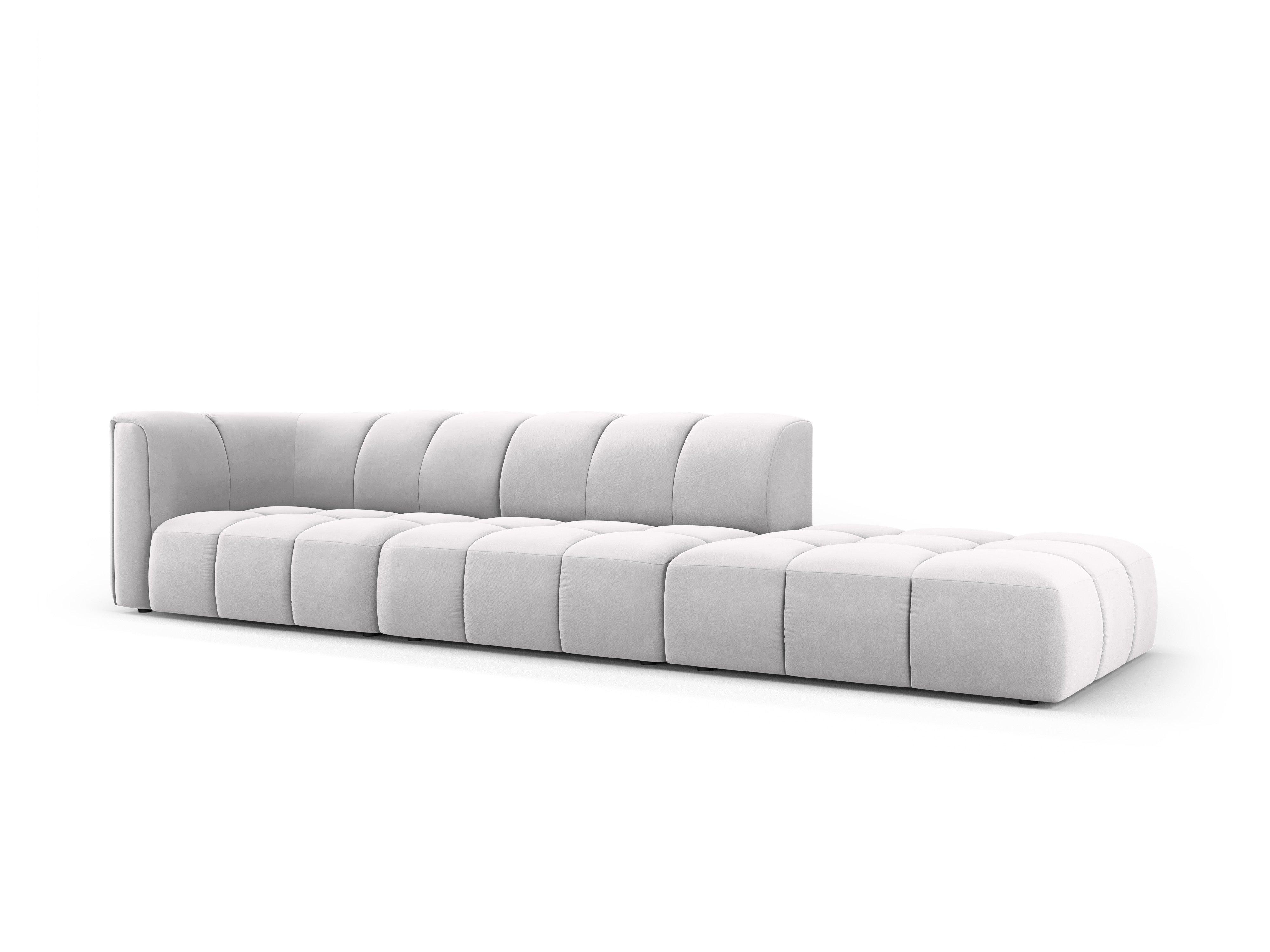Sofa aksamitna prawostronna FRANCESCA srebrny Milo Casa Eye on Design