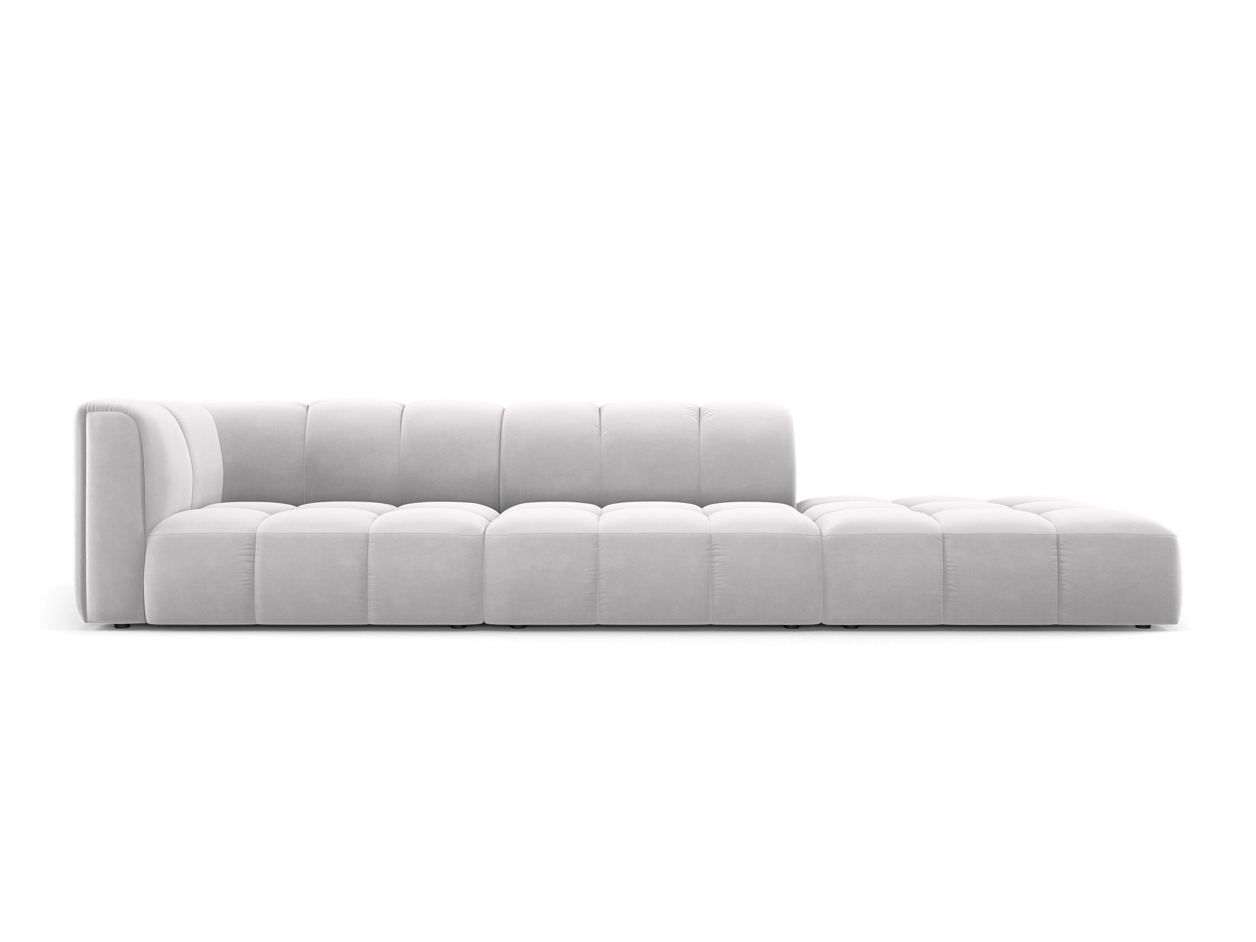 Sofa aksamitna prawostronna FRANCESCA srebrny Milo Casa Eye on Design