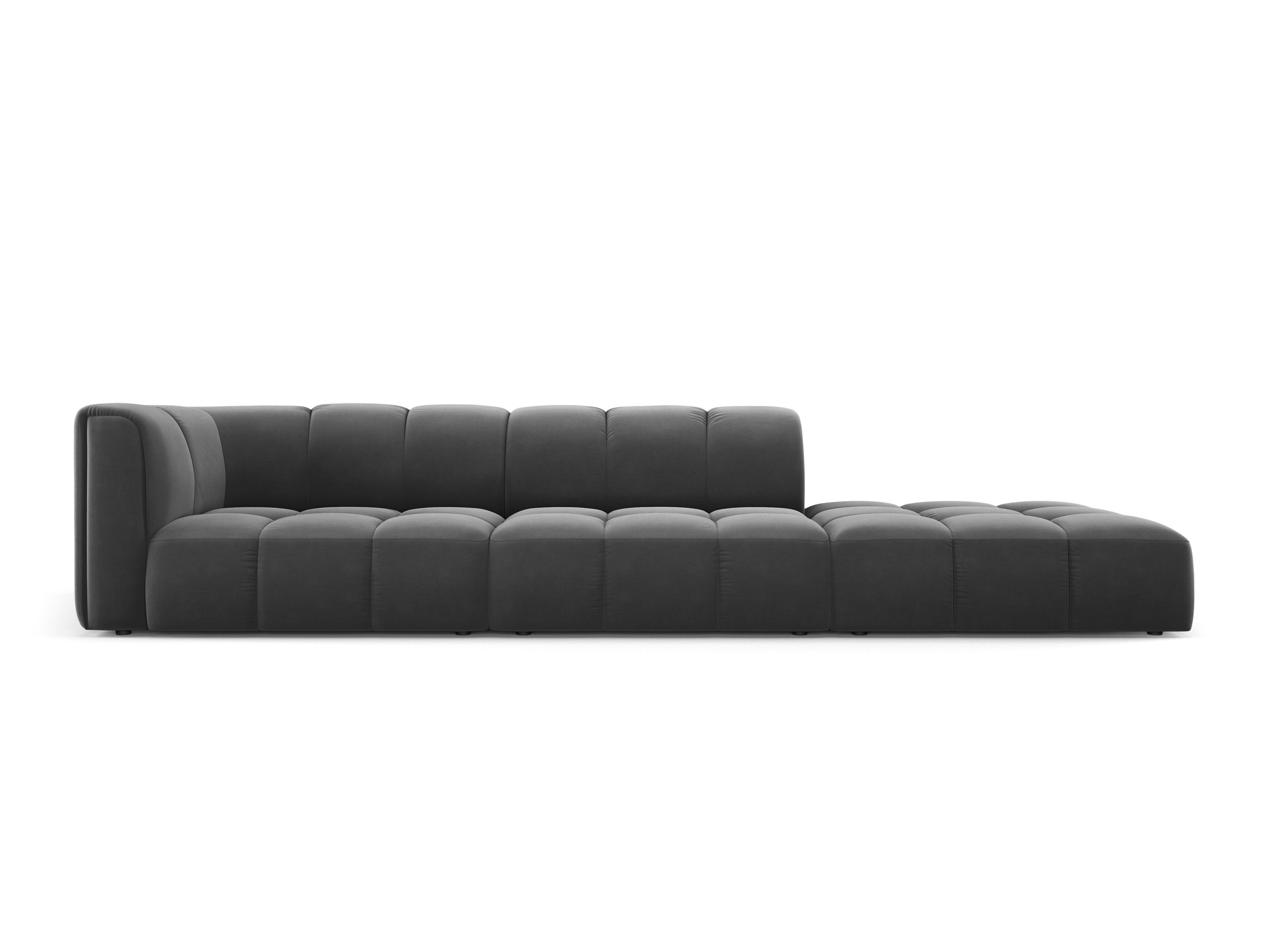 Sofa aksamitna prawostronna FRANCESCA szary Milo Casa Eye on Design