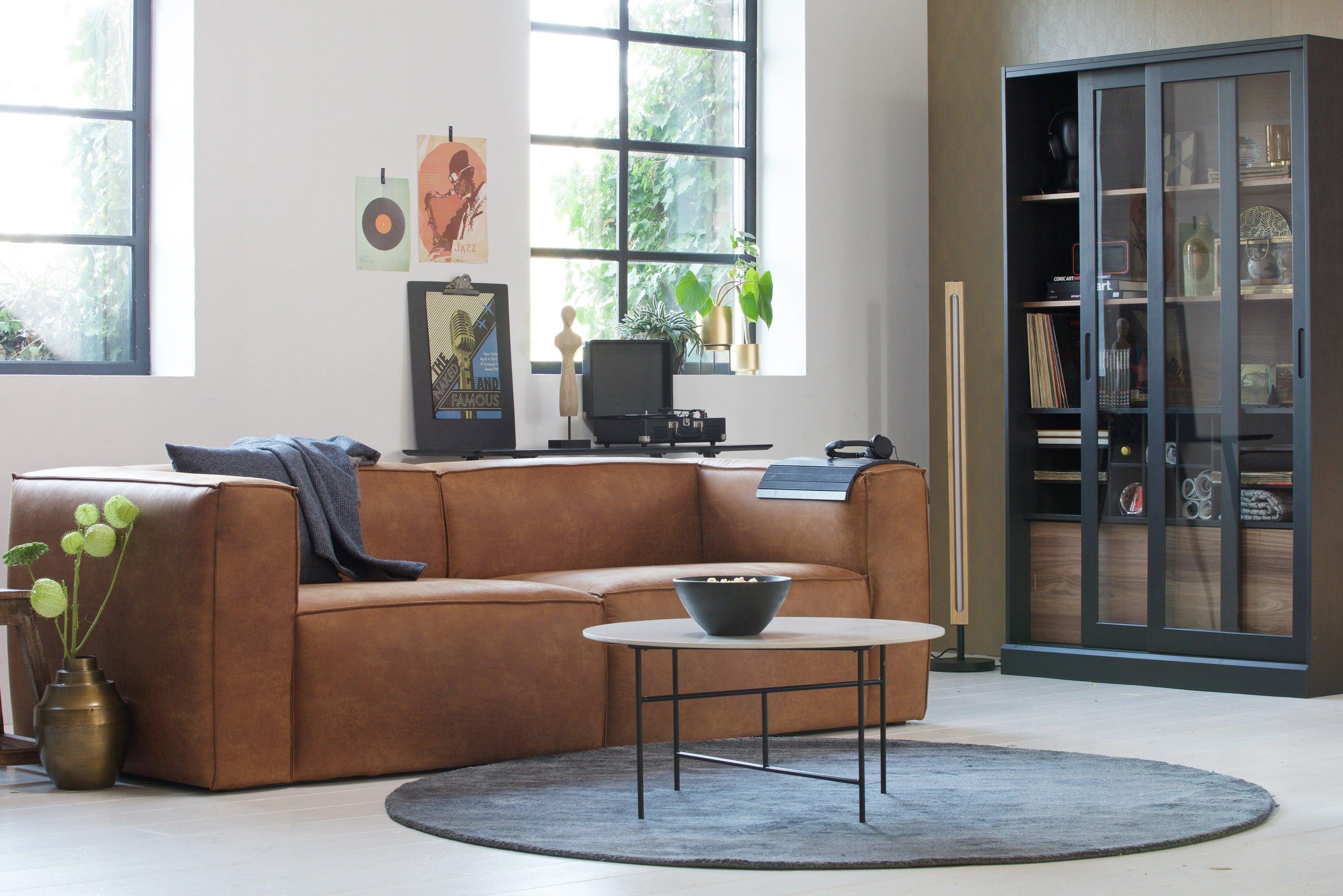 Sofa BEAN koniakowa ekoskóra Woood Eye on Design