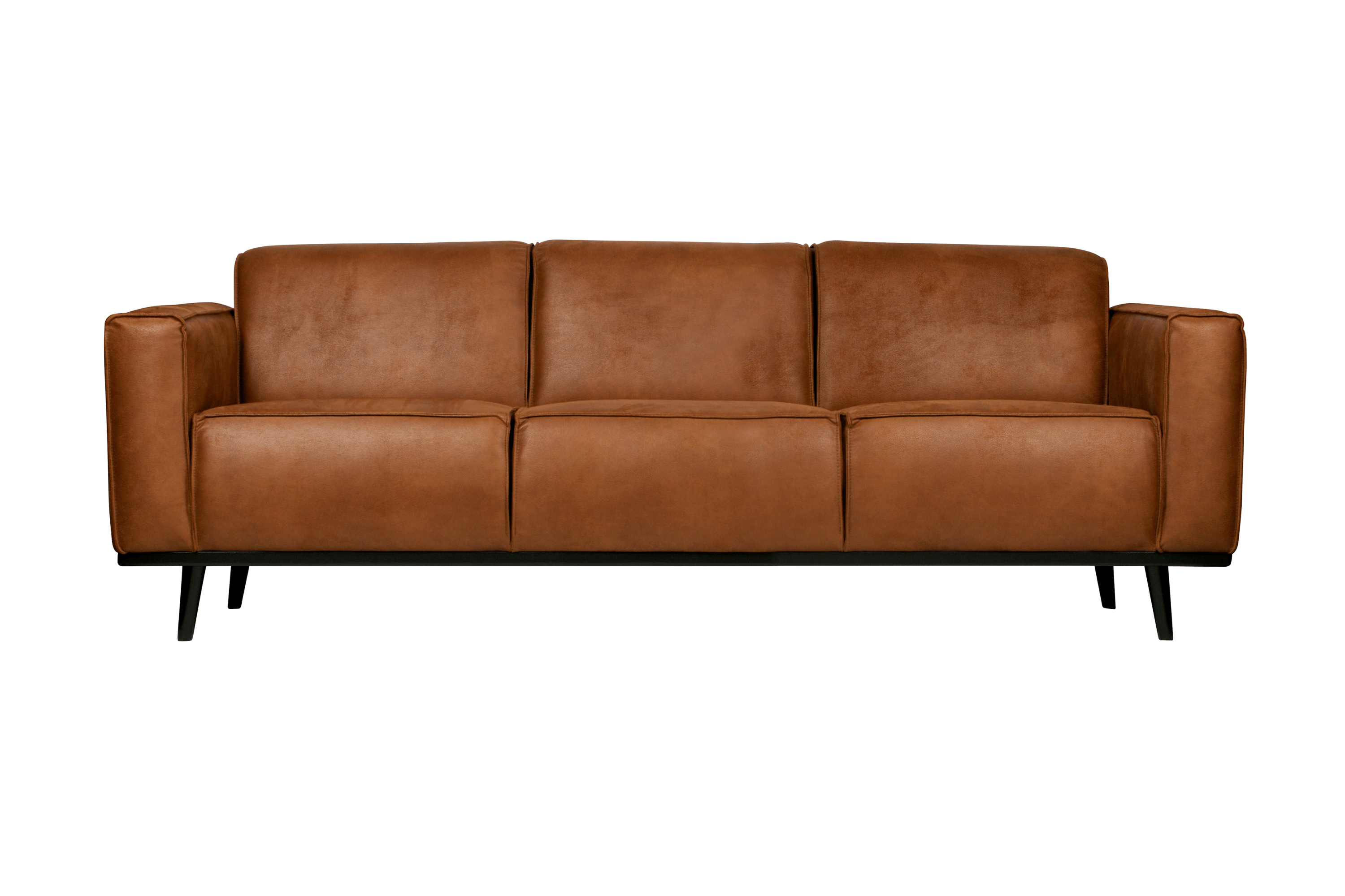 Sofa ekoskóra 3-osobowa STATEMENT koniakowy Be Pure Eye on Design