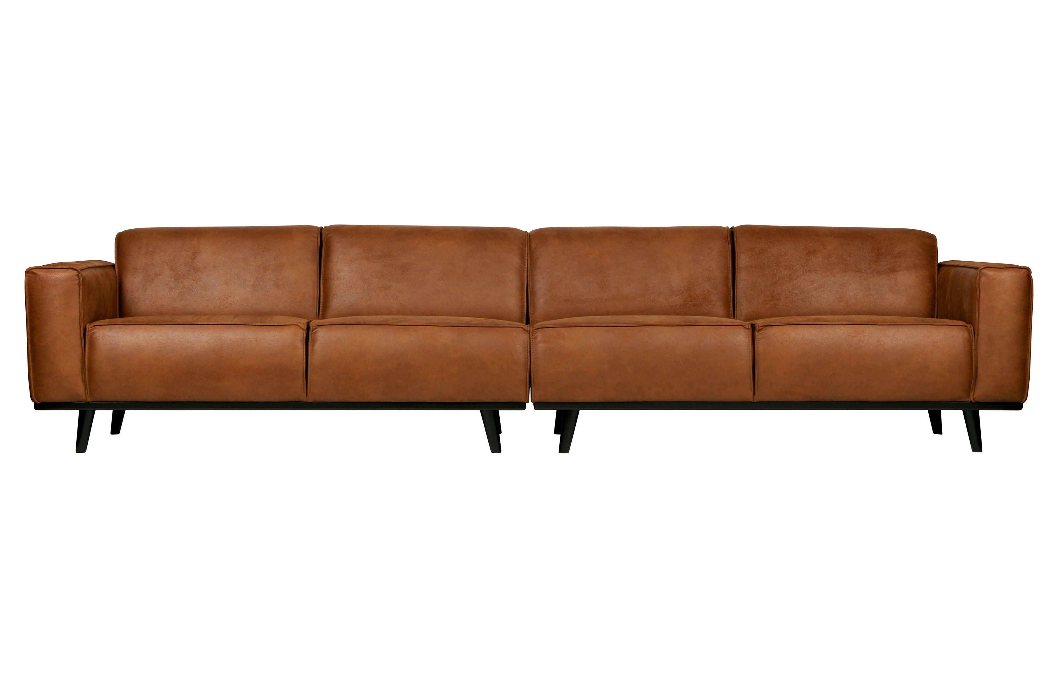 Sofa ekoskóra 4-osobowa STATEMENT koniakowy Be Pure 372 cm Eye on Design