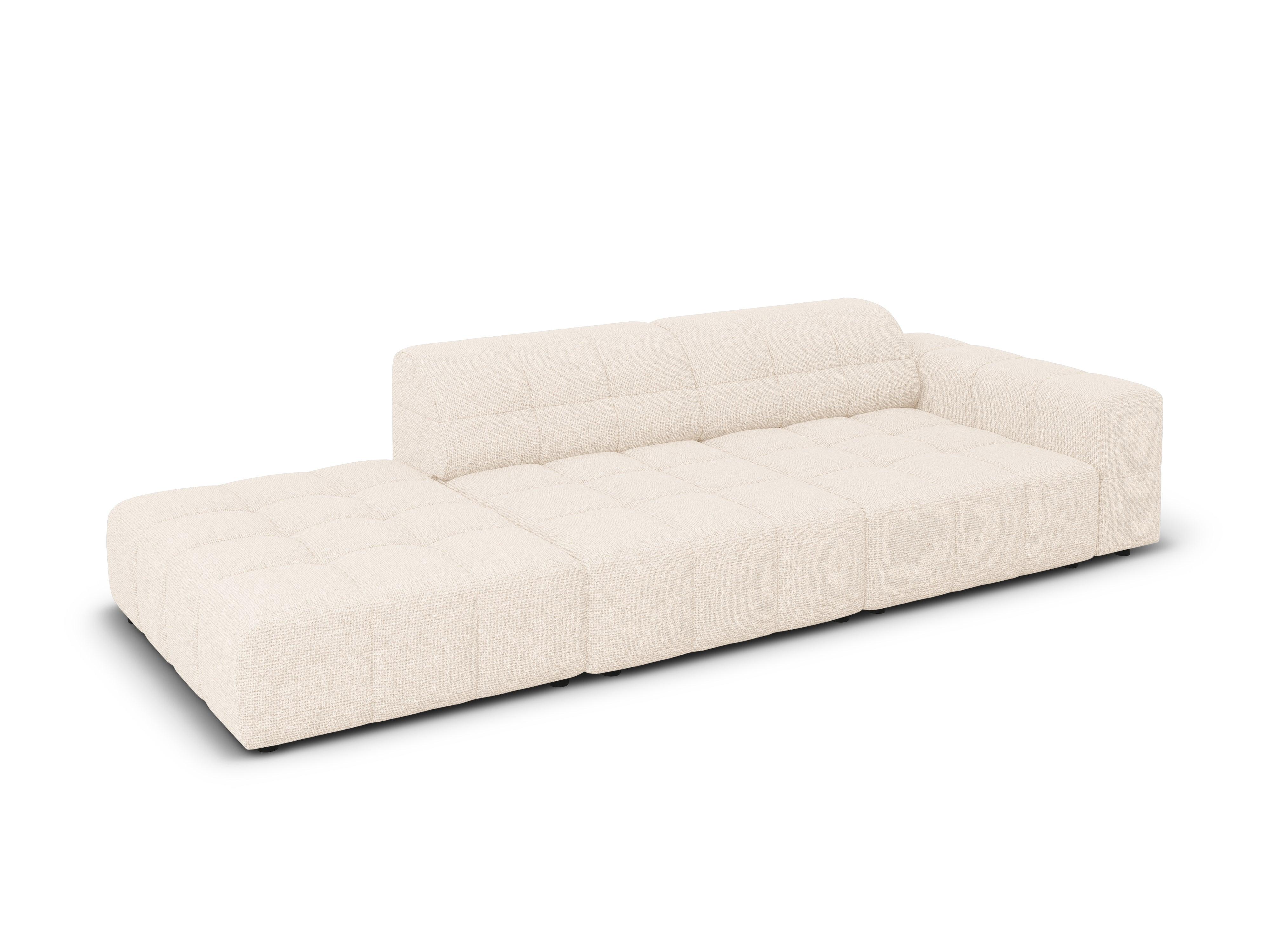 Sofa lewostronna 3-osobowa CHICAGO jasnobeżowy szenil Cosmopolitan Design Eye on Design