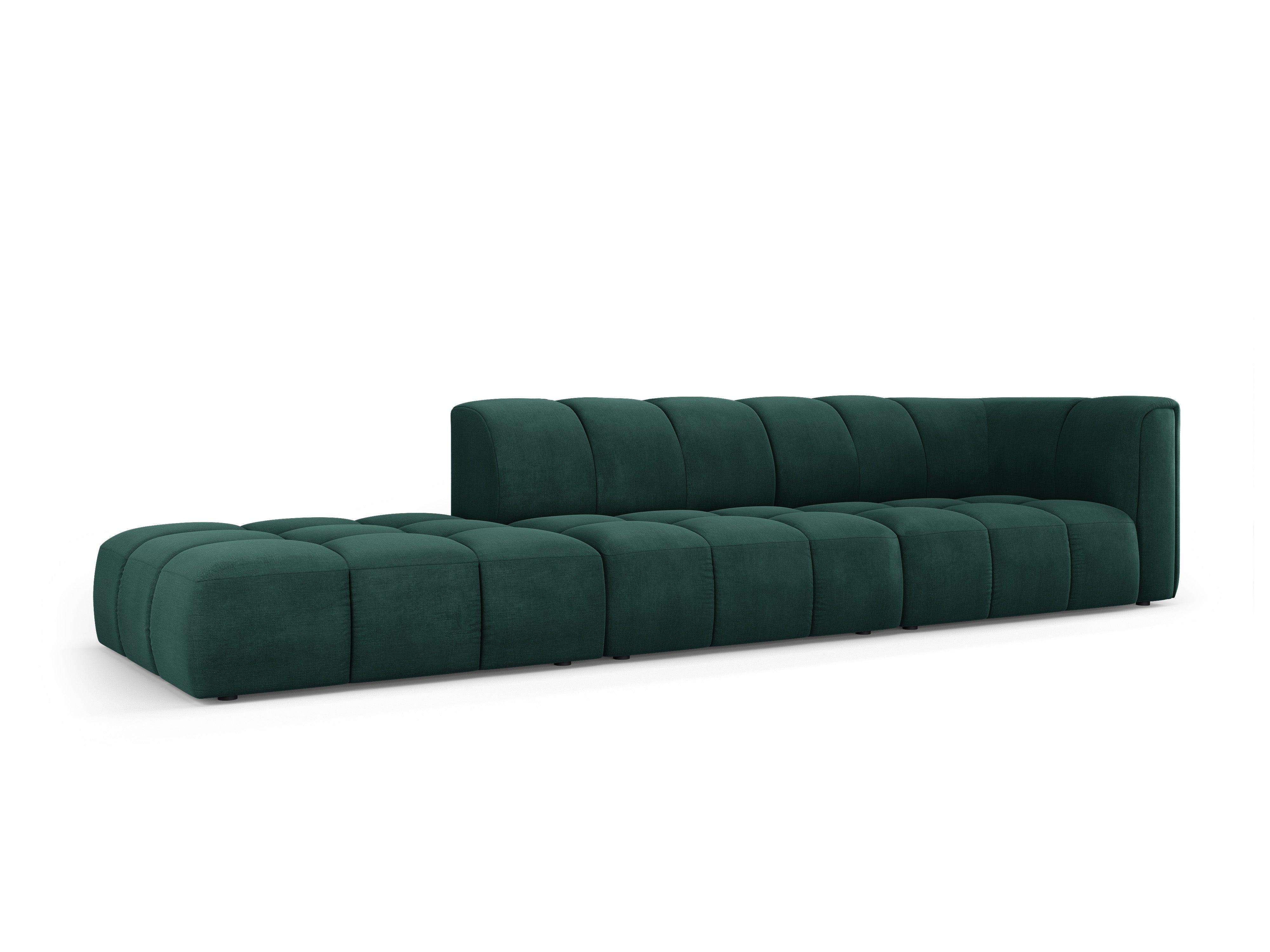 Sofa lewostronna FRANCESCA butelkowa zieleń szenil Milo Casa Eye on Design