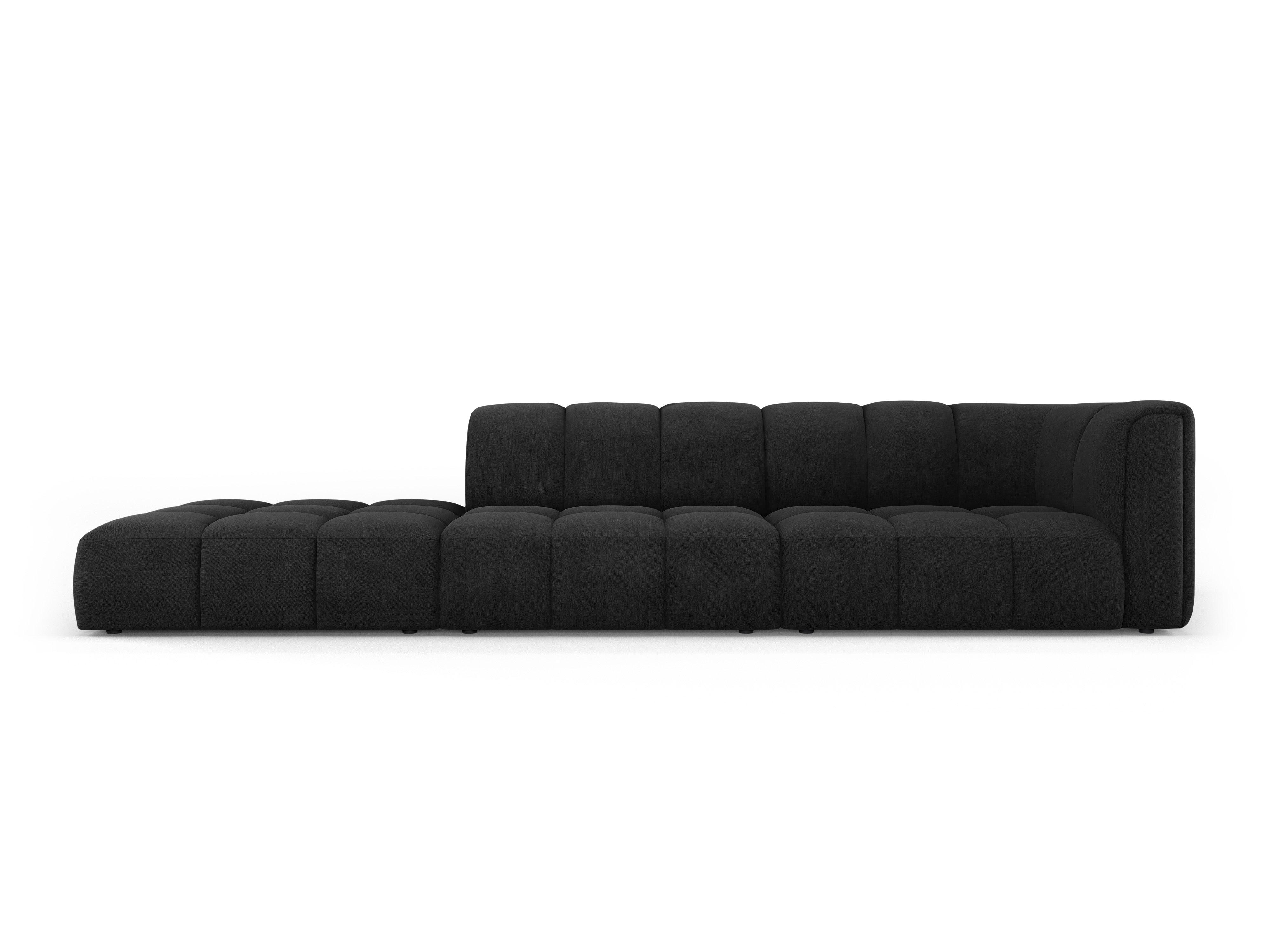 Sofa lewostronna FRANCESCA czarny szenil Milo Casa Eye on Design