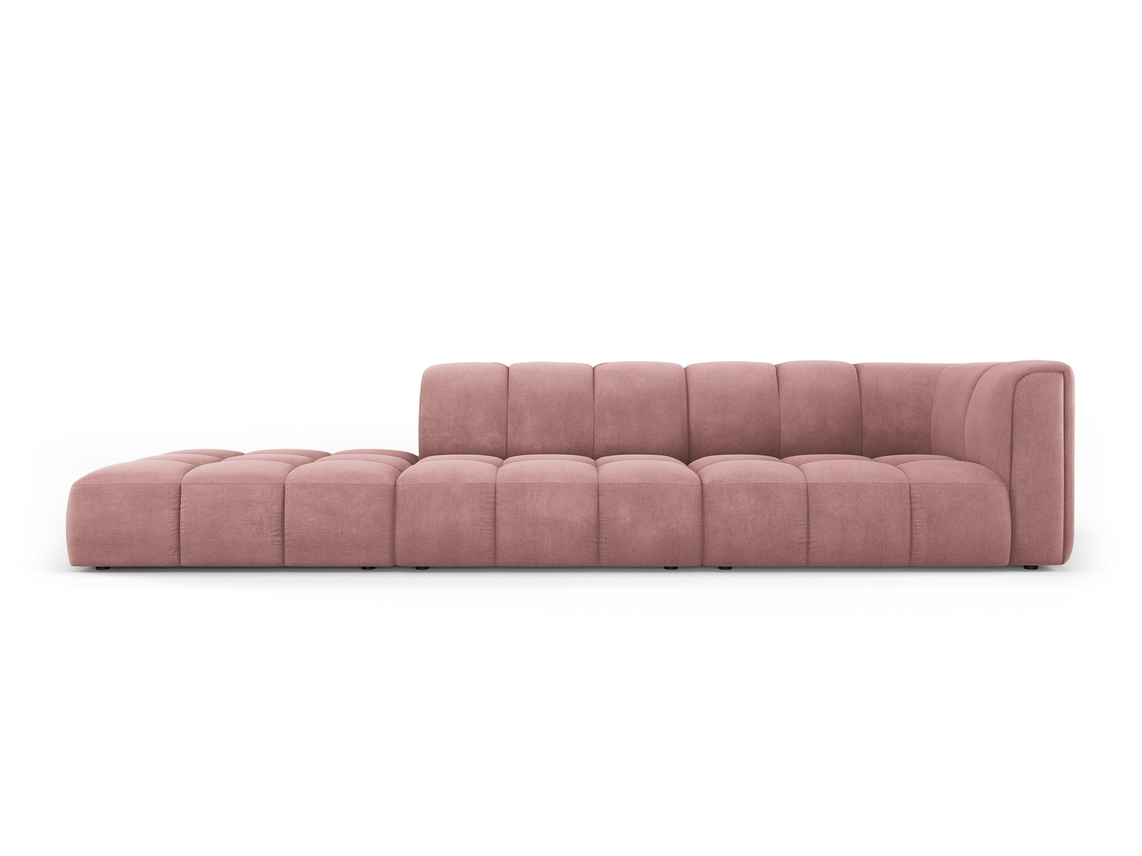 Sofa lewostronna FRANCESCA różowy szenil Milo Casa Eye on Design