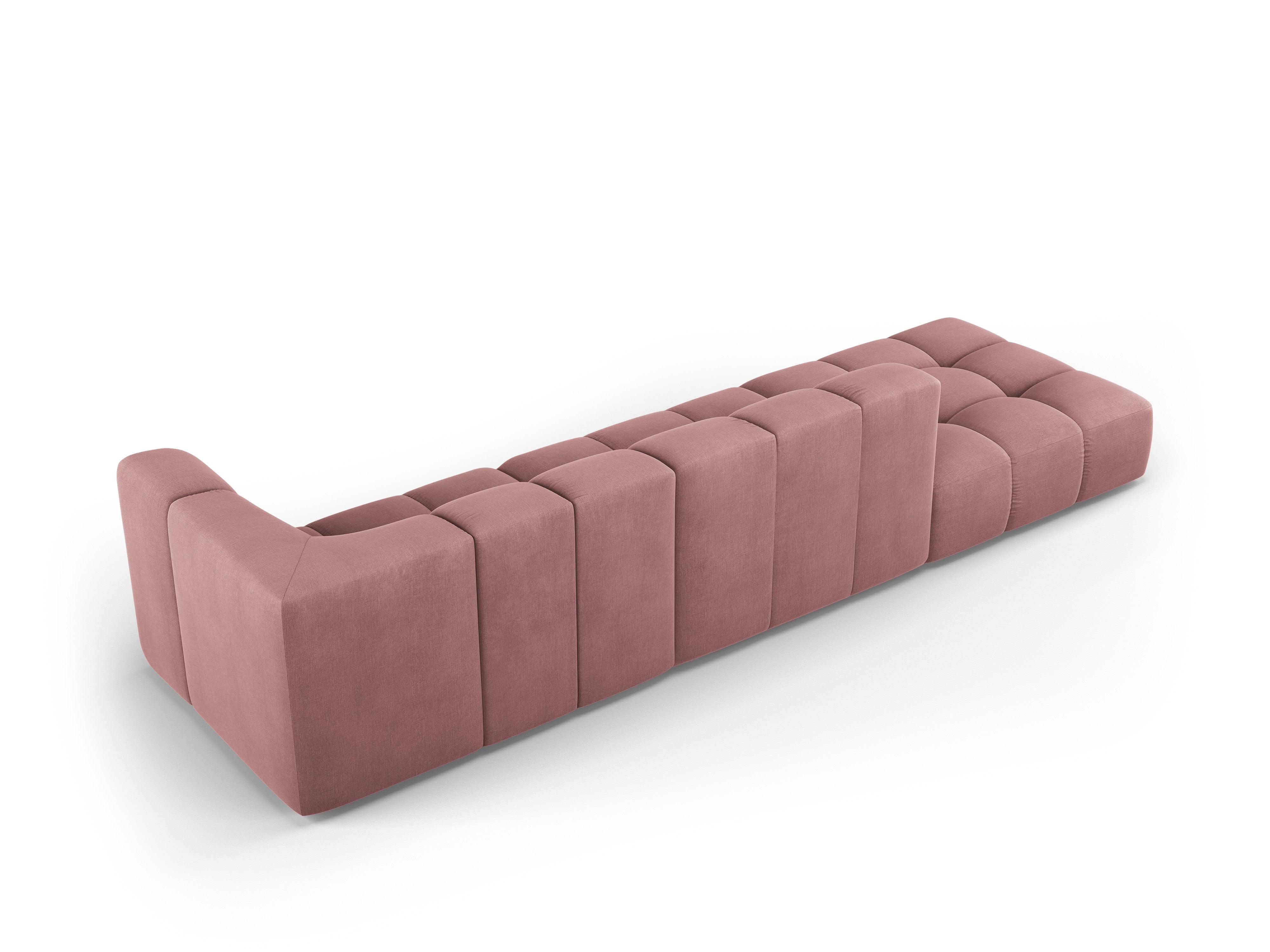 Sofa lewostronna FRANCESCA różowy szenil Milo Casa Eye on Design