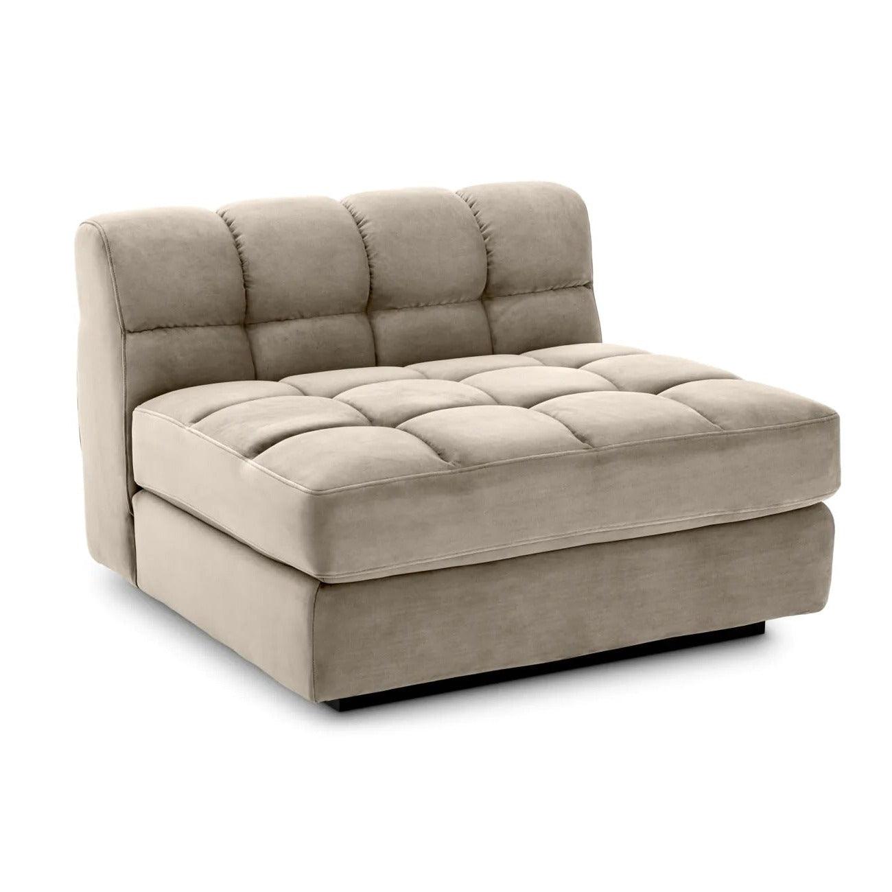 Sofa modułowa aksamitna DEAN - siedzisko środkowe beżowe Eichholtz Eye on Design