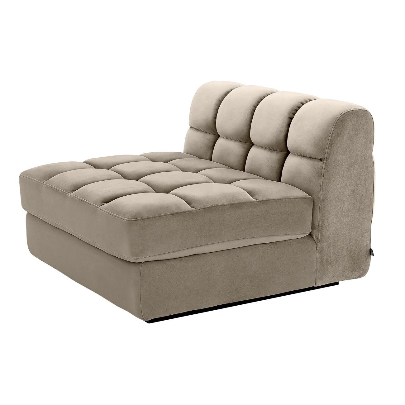 Sofa modułowa aksamitna DEAN - siedzisko środkowe beżowe Eichholtz Eye on Design