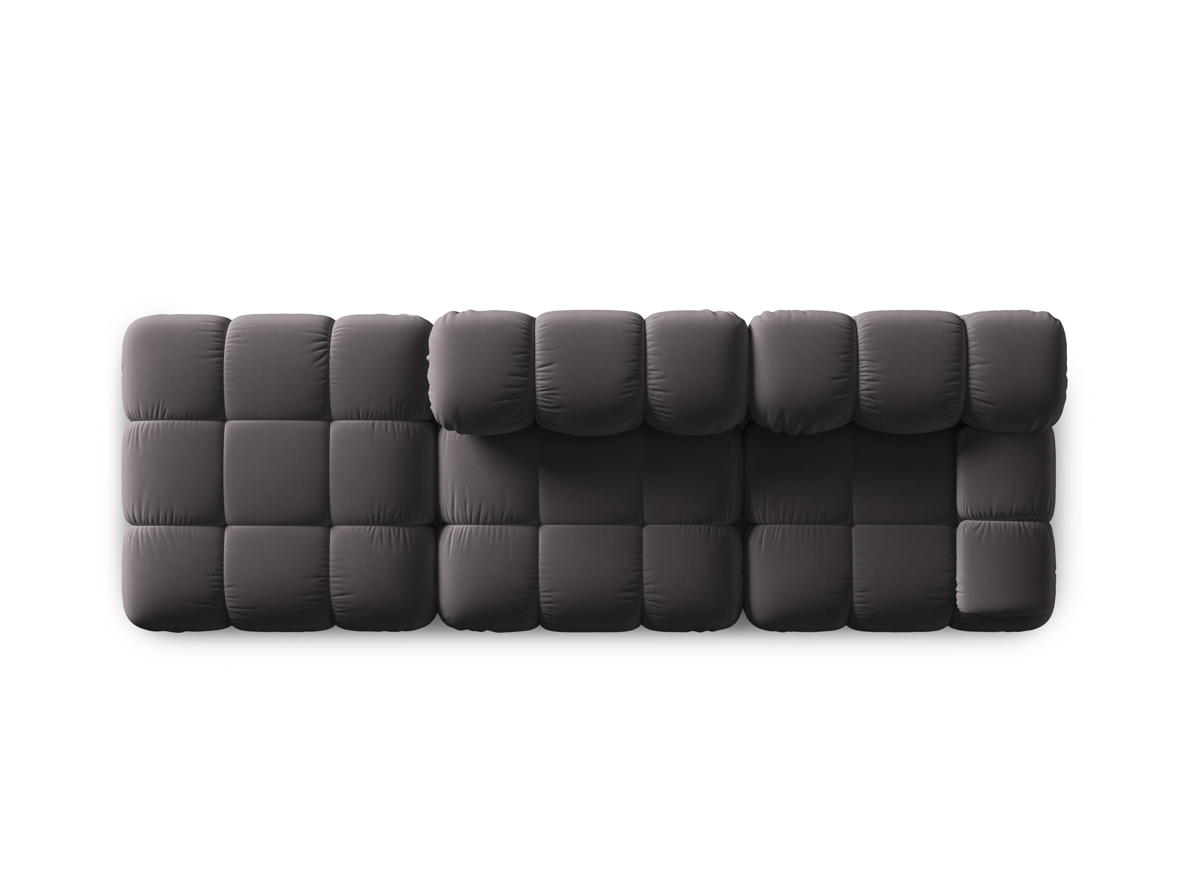 Sofa modułowa aksamitna lewostronna 4-osobowa TROPEA ciemnoszary Milo Casa Eye on Design