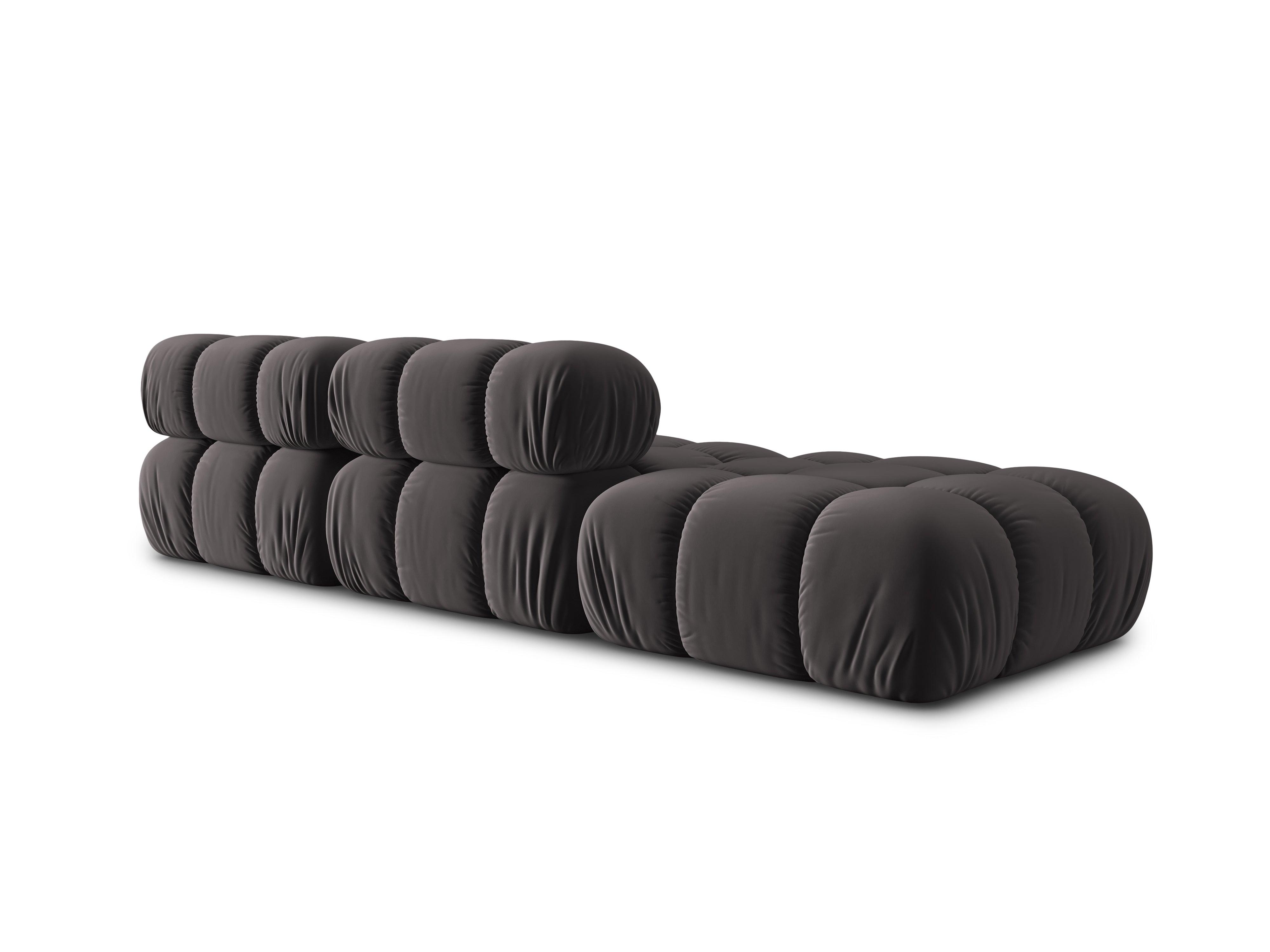 Sofa modułowa aksamitna lewostronna 4-osobowa TROPEA ciemnoszary Milo Casa Eye on Design